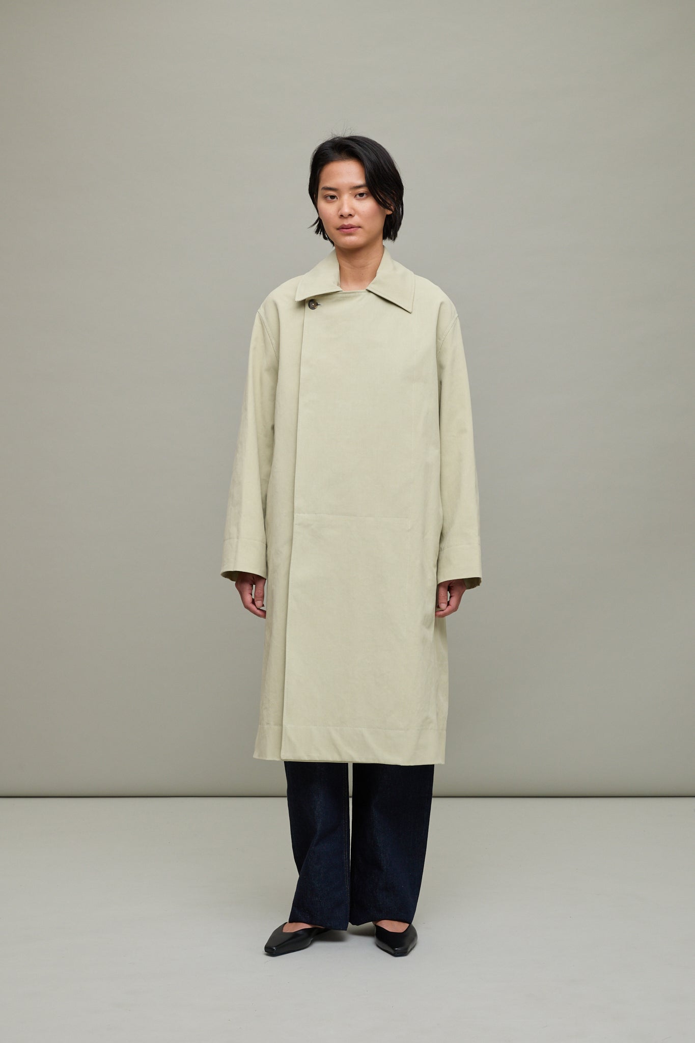 Alex Long Trench Coat in Green