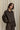 Zyla Collar Stand Blouse in Brown