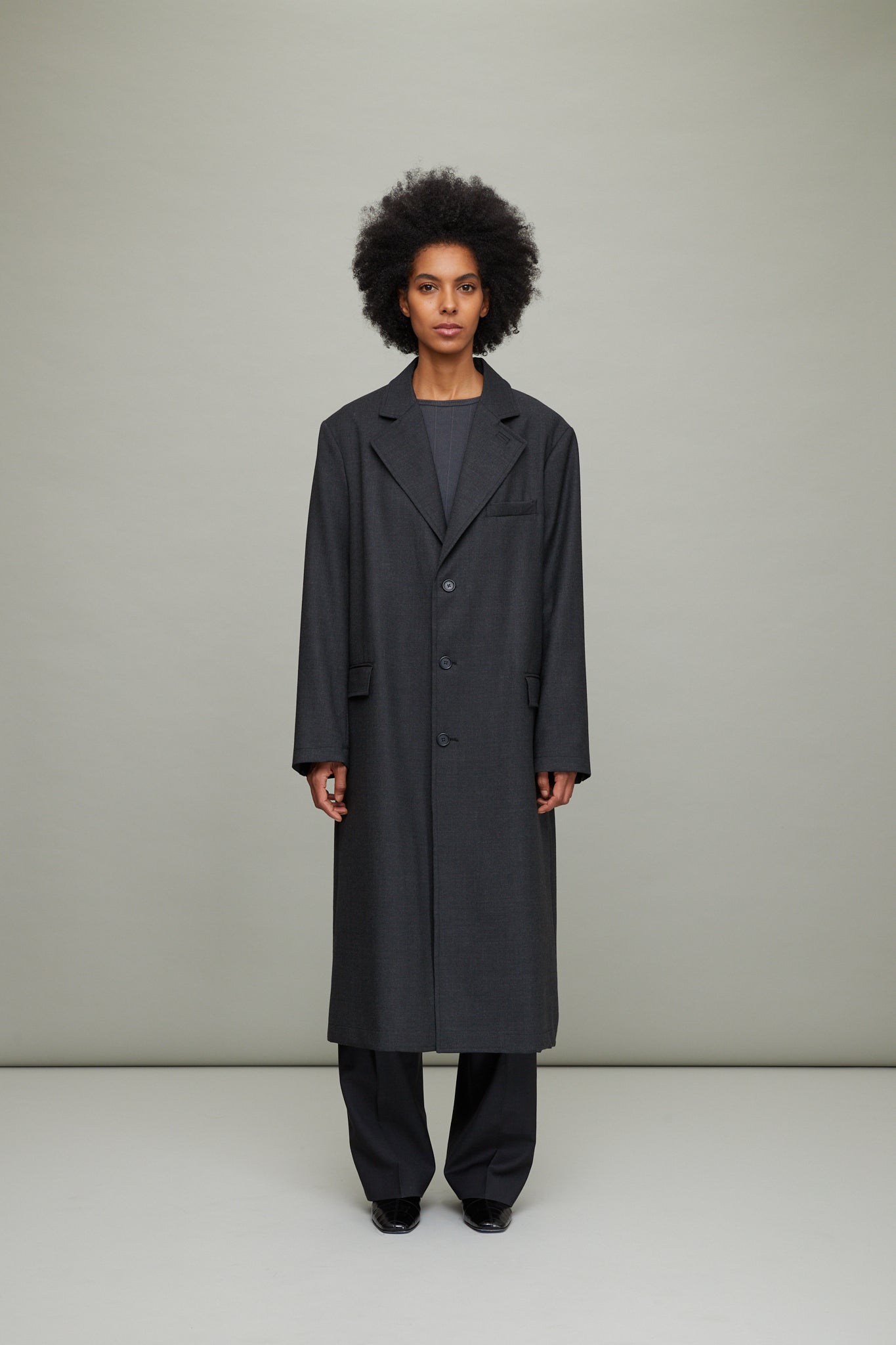 Evening Coat in Dark Grey