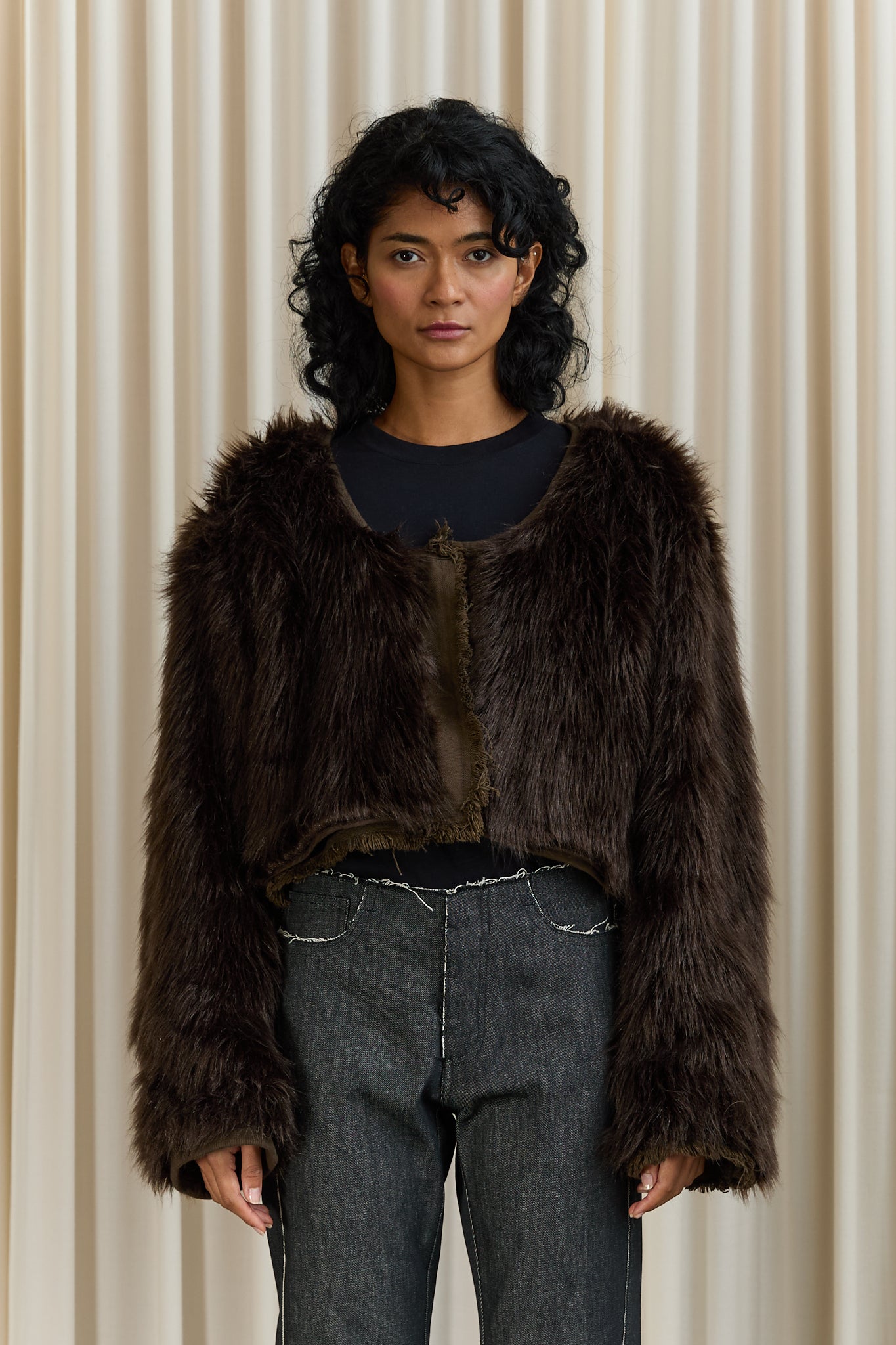 Teknival Reversible Little Fur in Brown