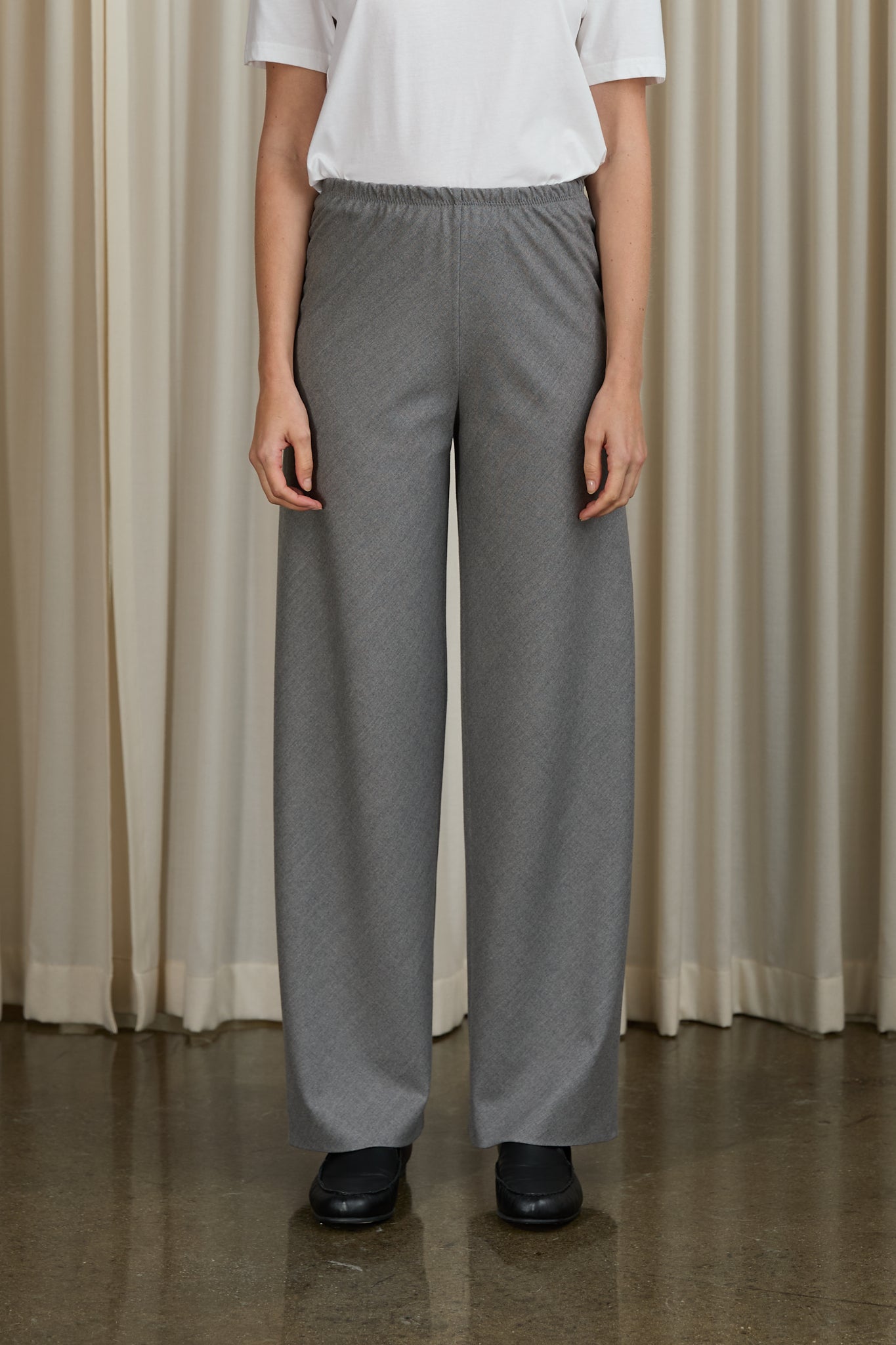 Bias Cut Trouser in Grey