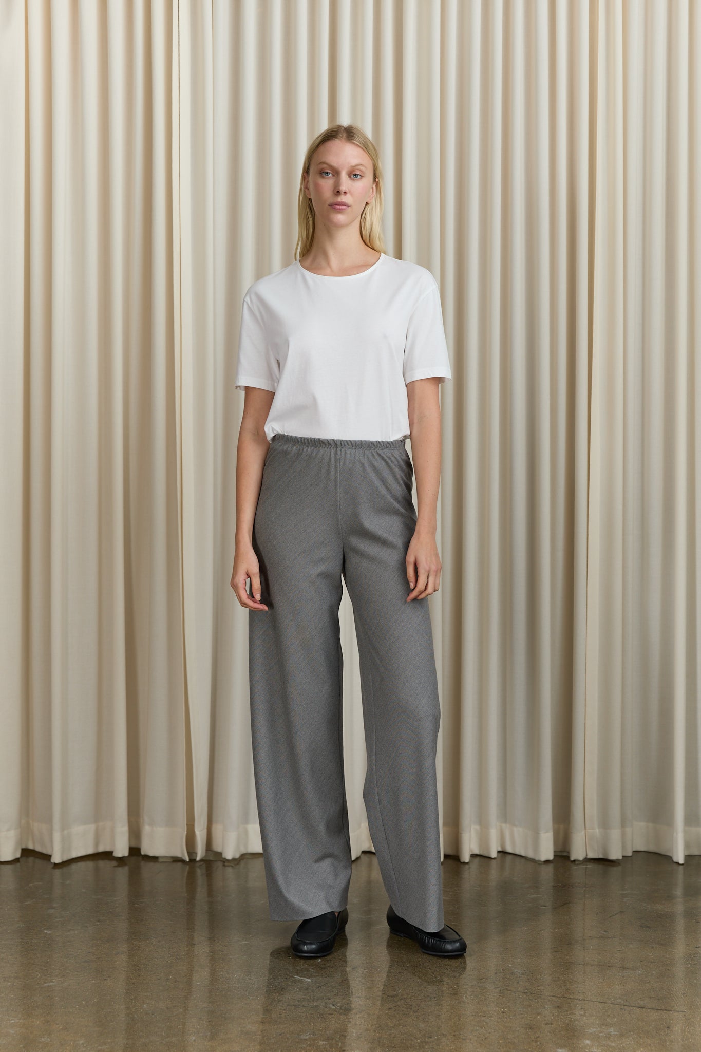 Bias Cut Trouser in Grey