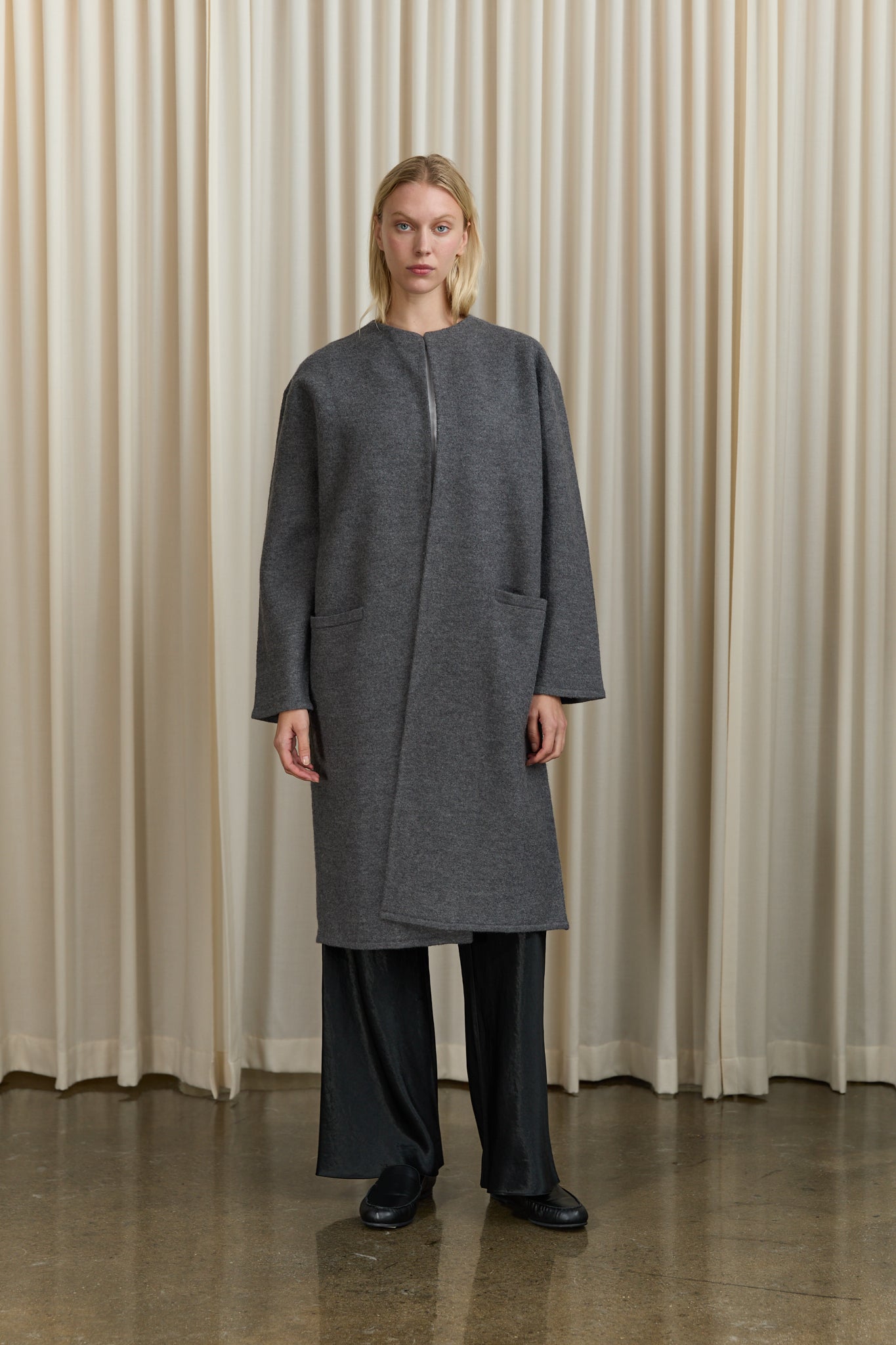 Cloak Sweater Coat in Grey