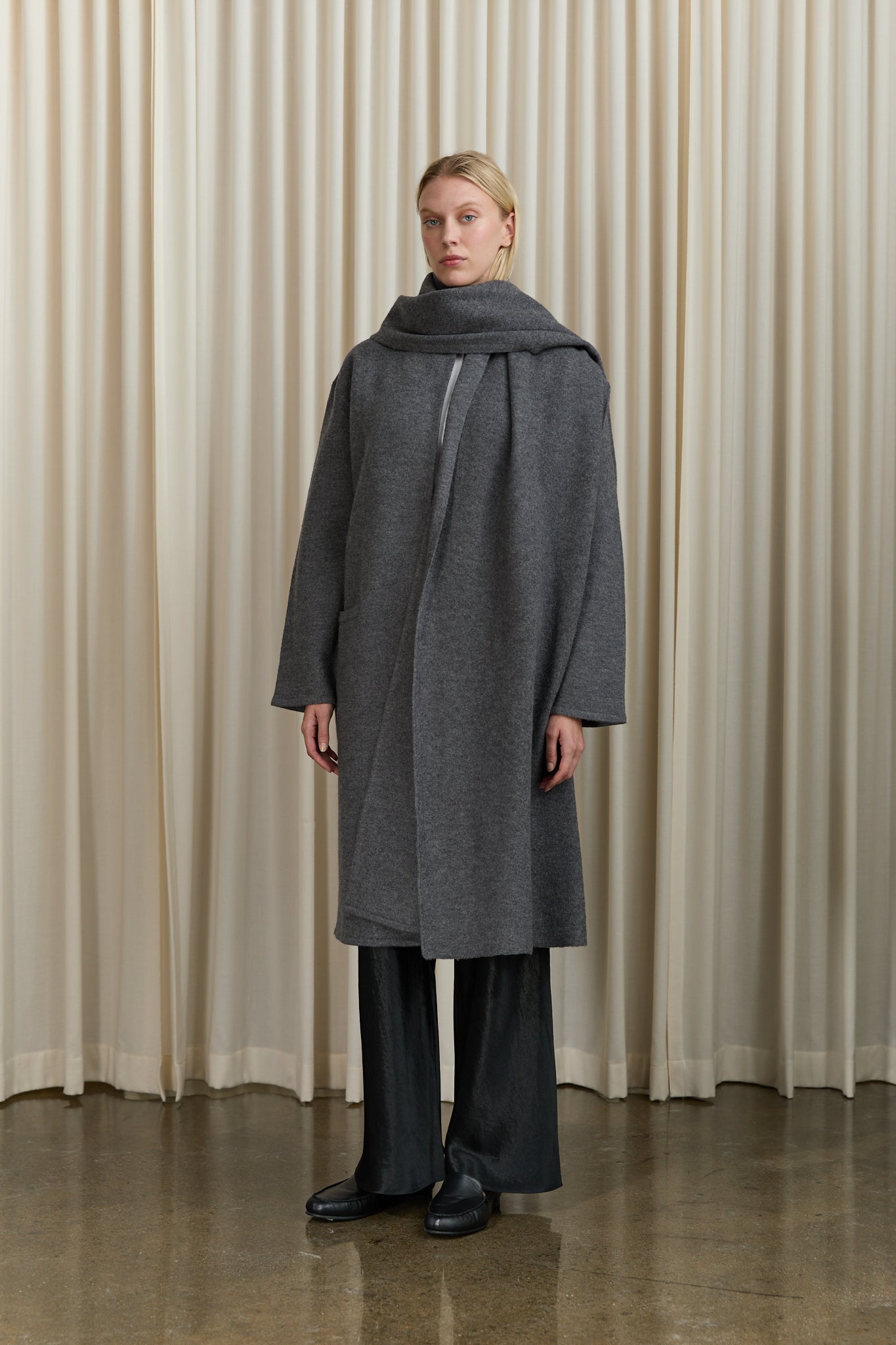 Cloak Sweater Coat in Grey