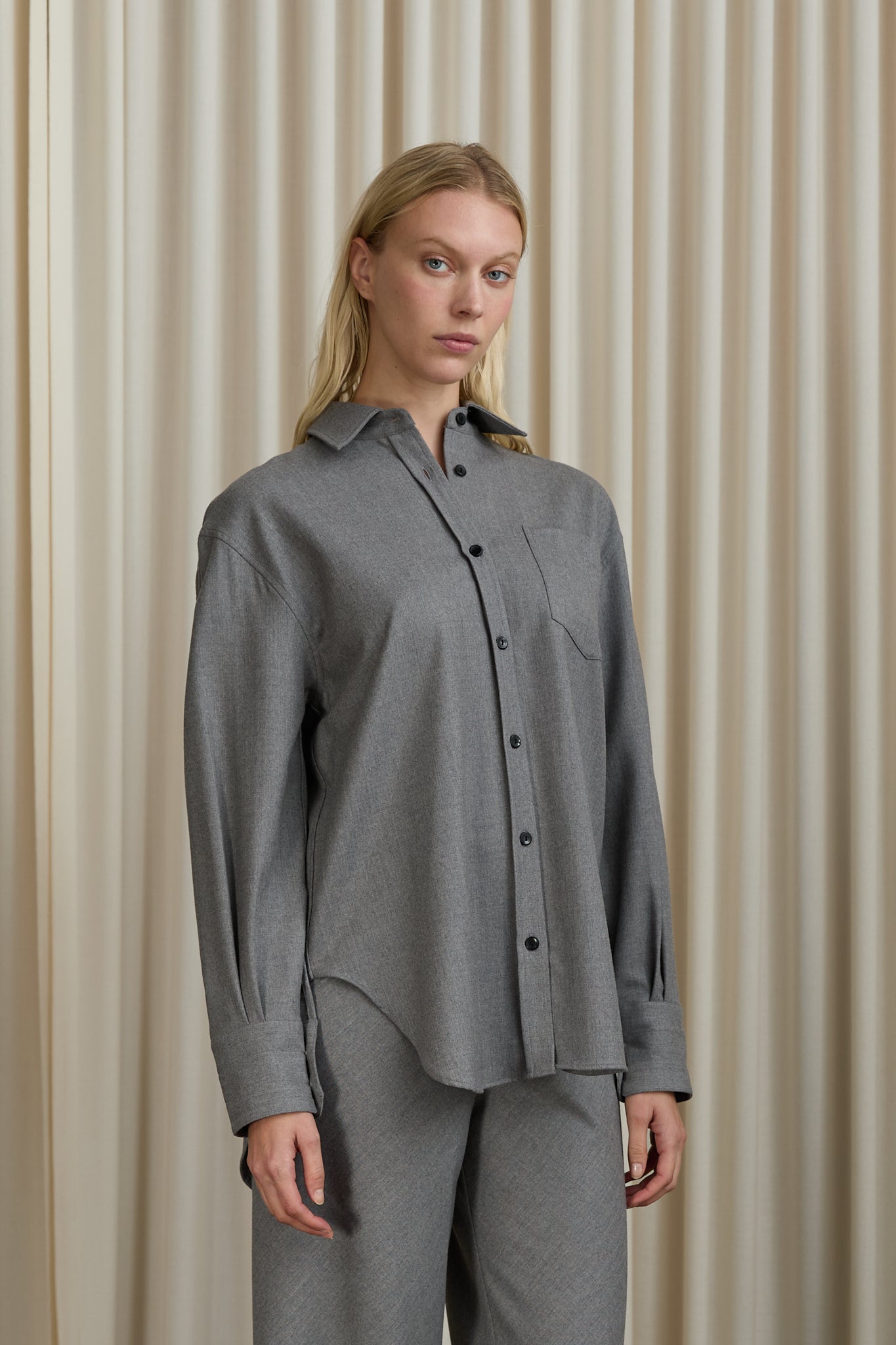 Oversized Tunic Shirt in Grey
