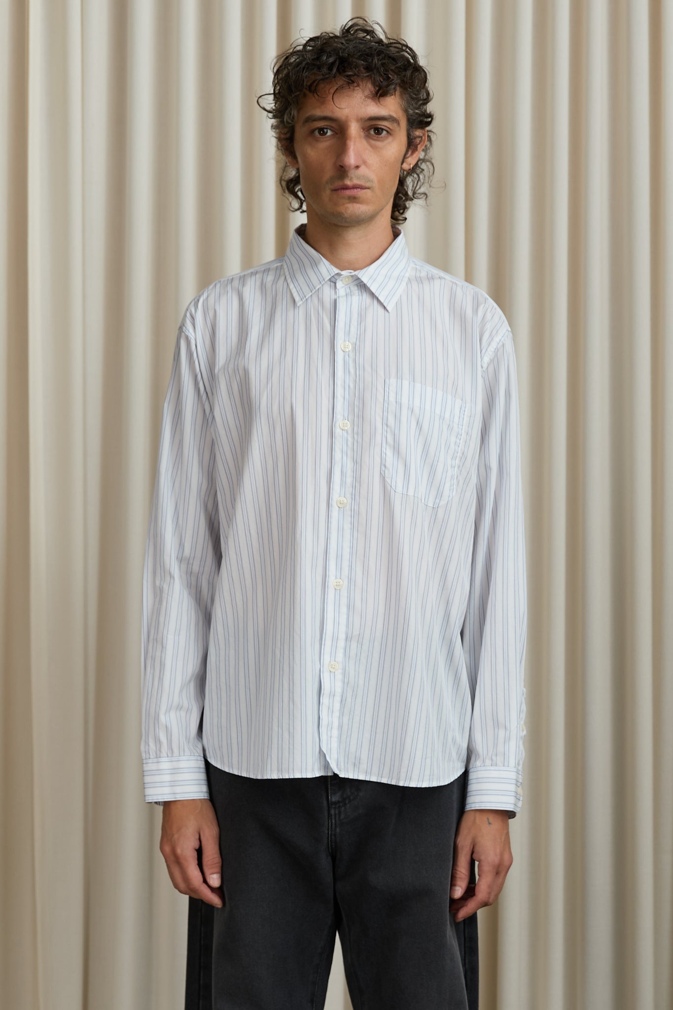Distant Shirt in Blue Stripe