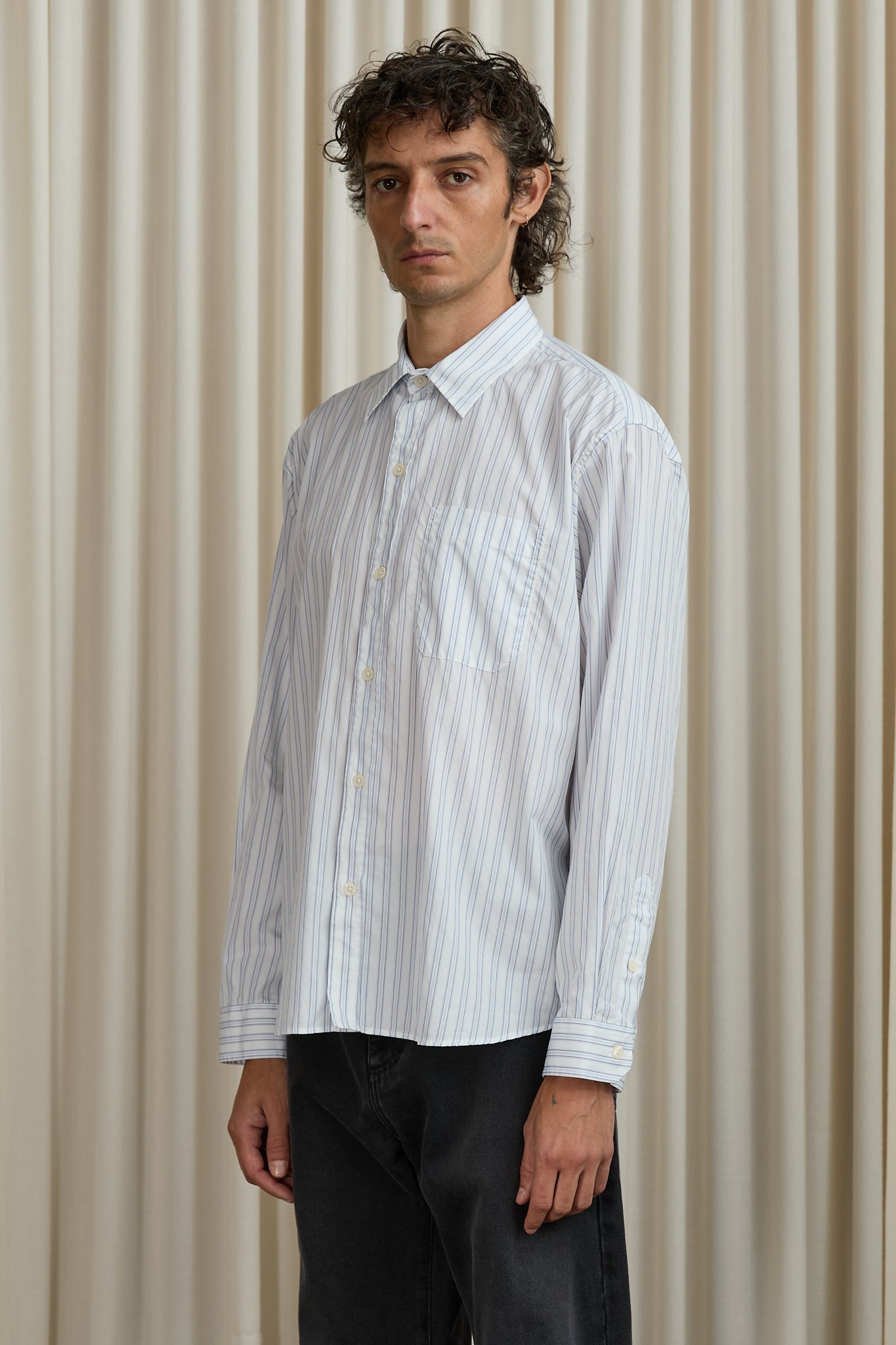 Distant Shirt in Blue Stripe