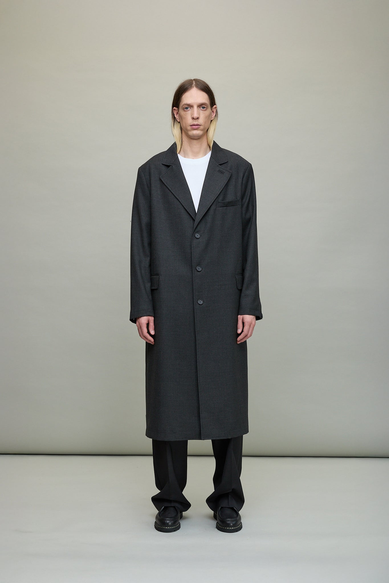 Evening Coat in Dark Grey