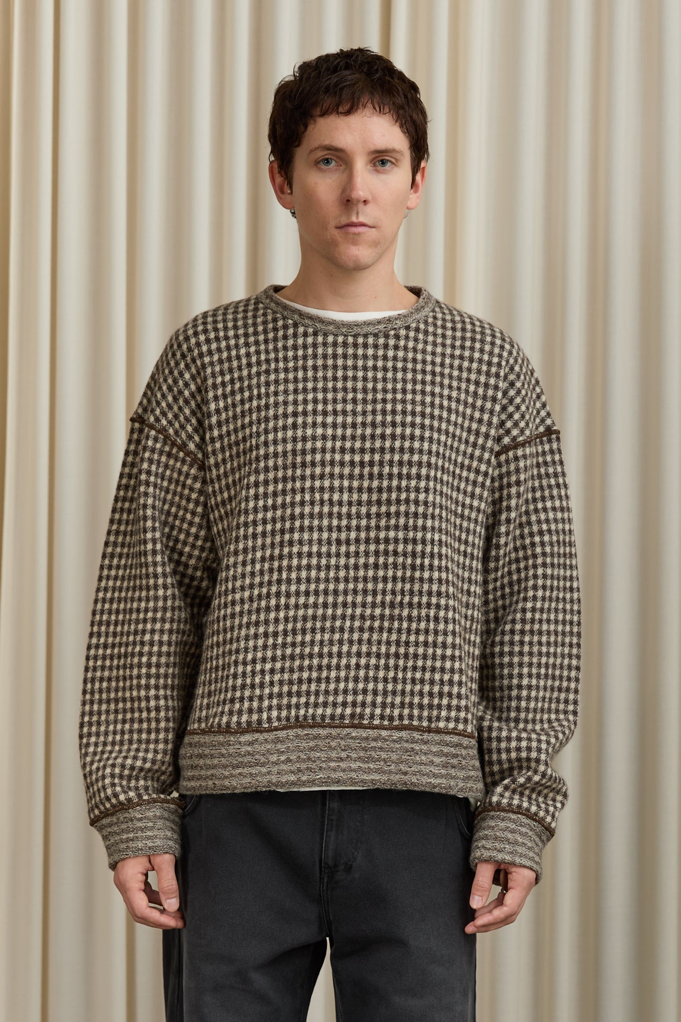 Fuzzy Pullover in Brown