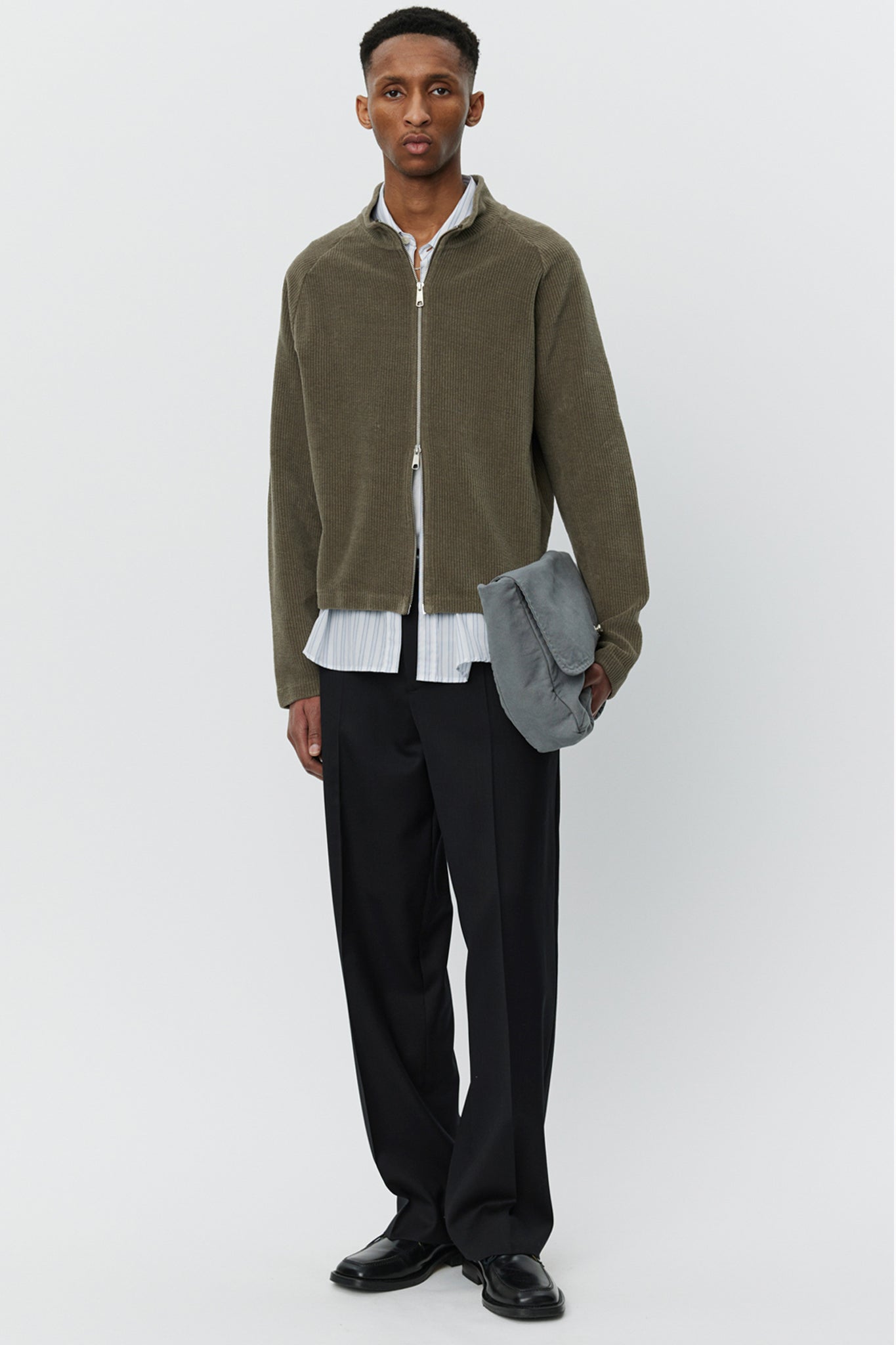 Leisure Zip Up in Brown