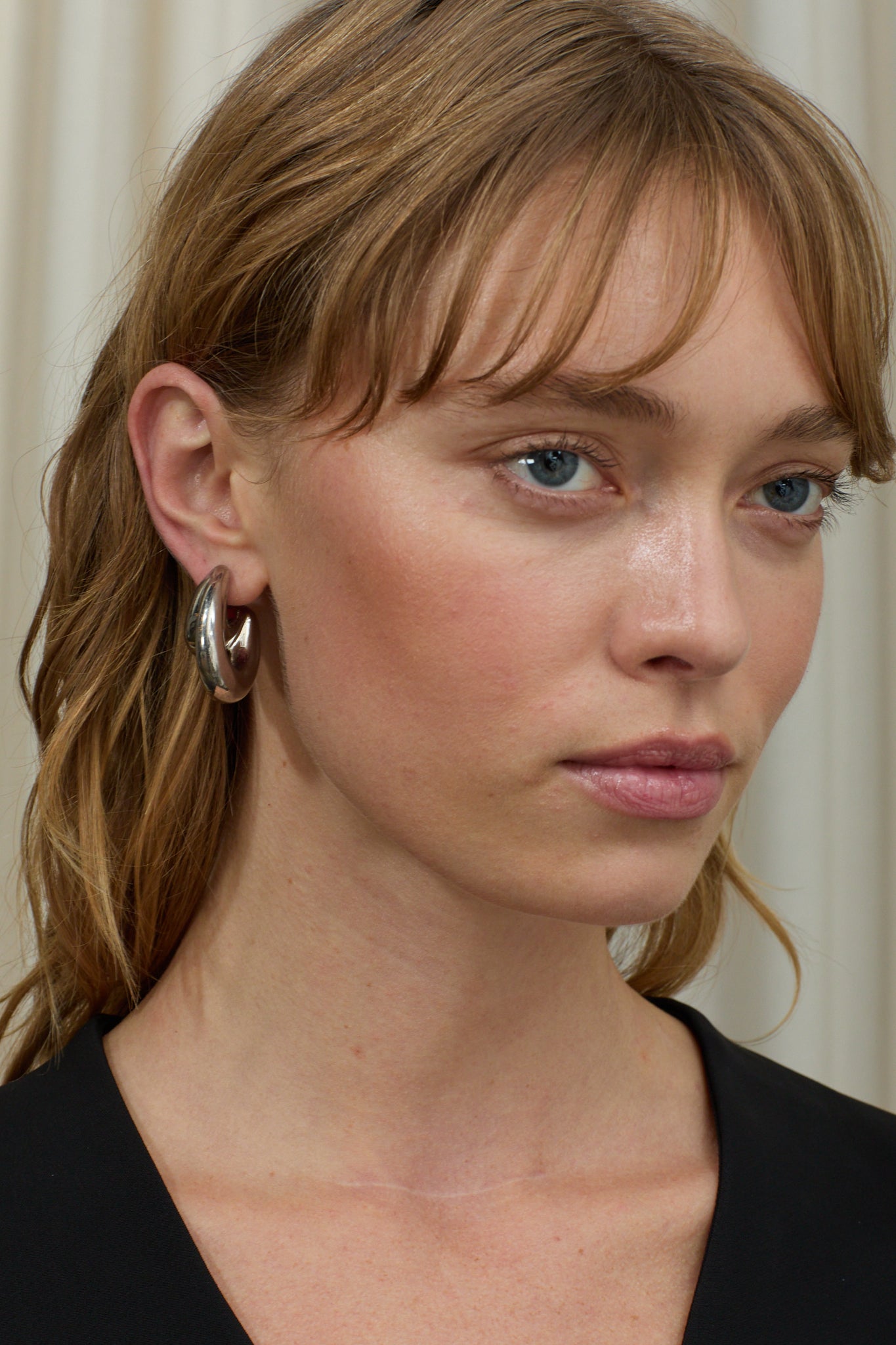 Double Blow Up Earrings in Silver