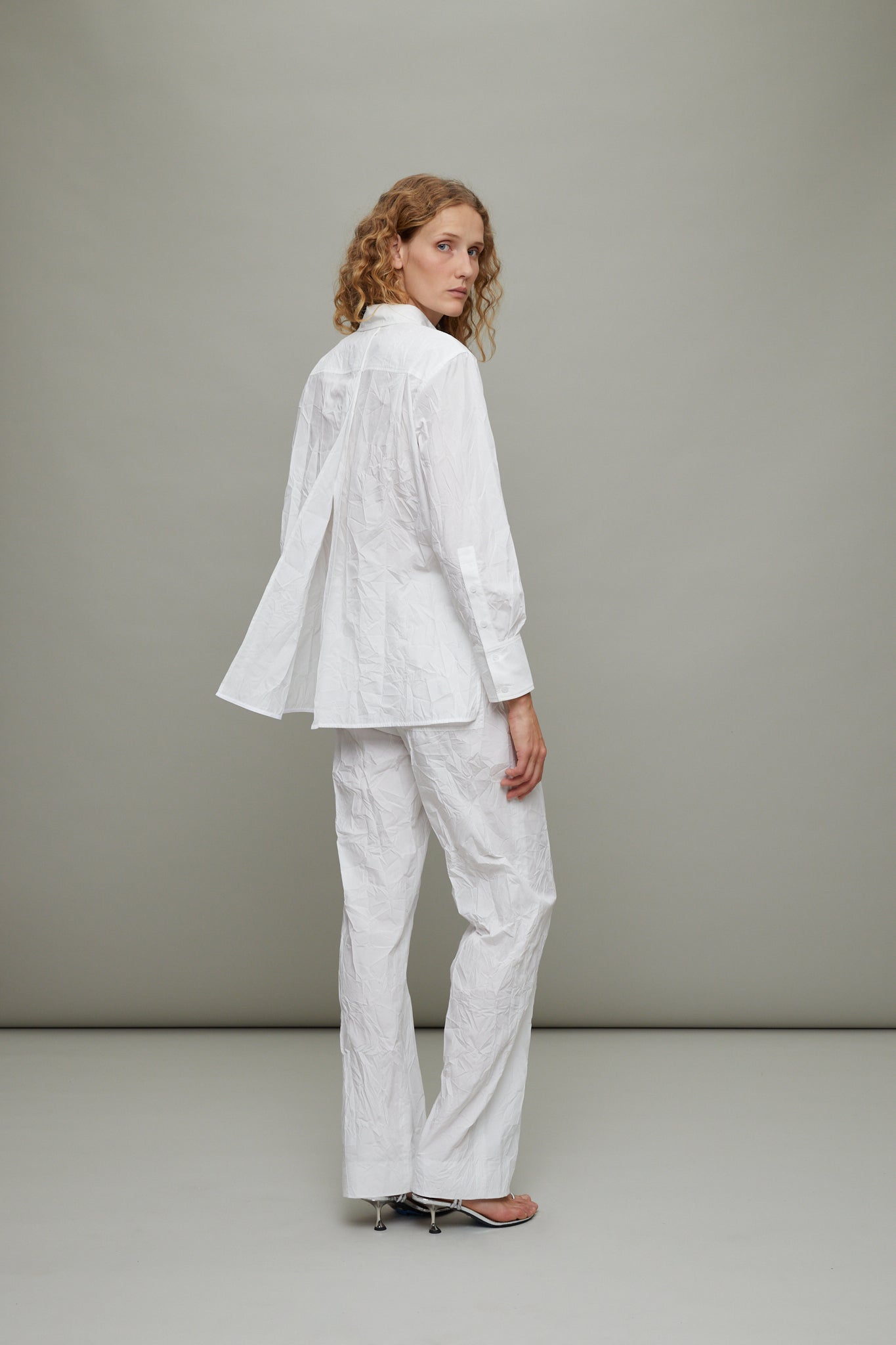 Allen Shirt in Crinkled Cotton Gabardine