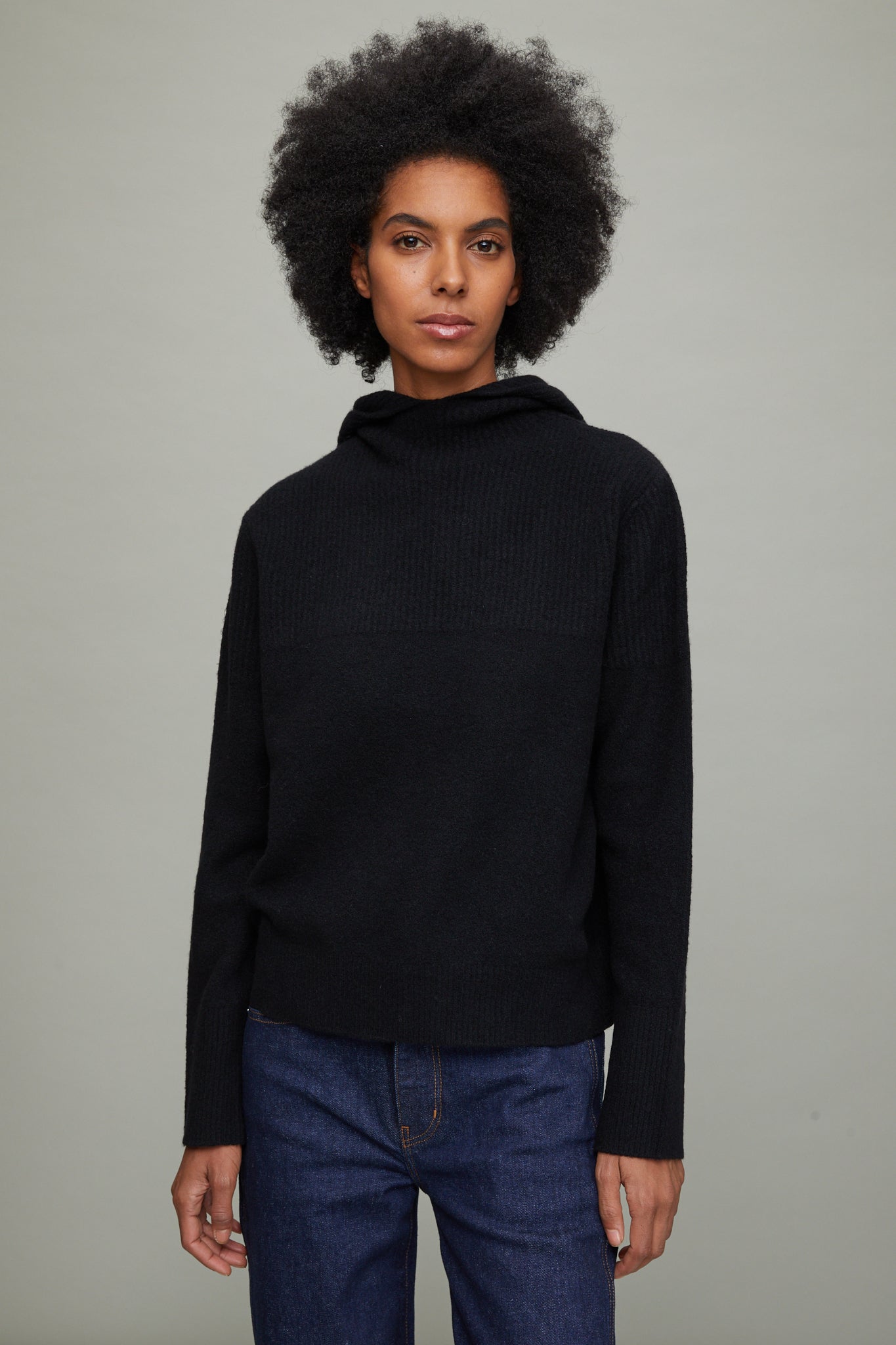 Greta Sweater in Lofty Eco Cashmere Black