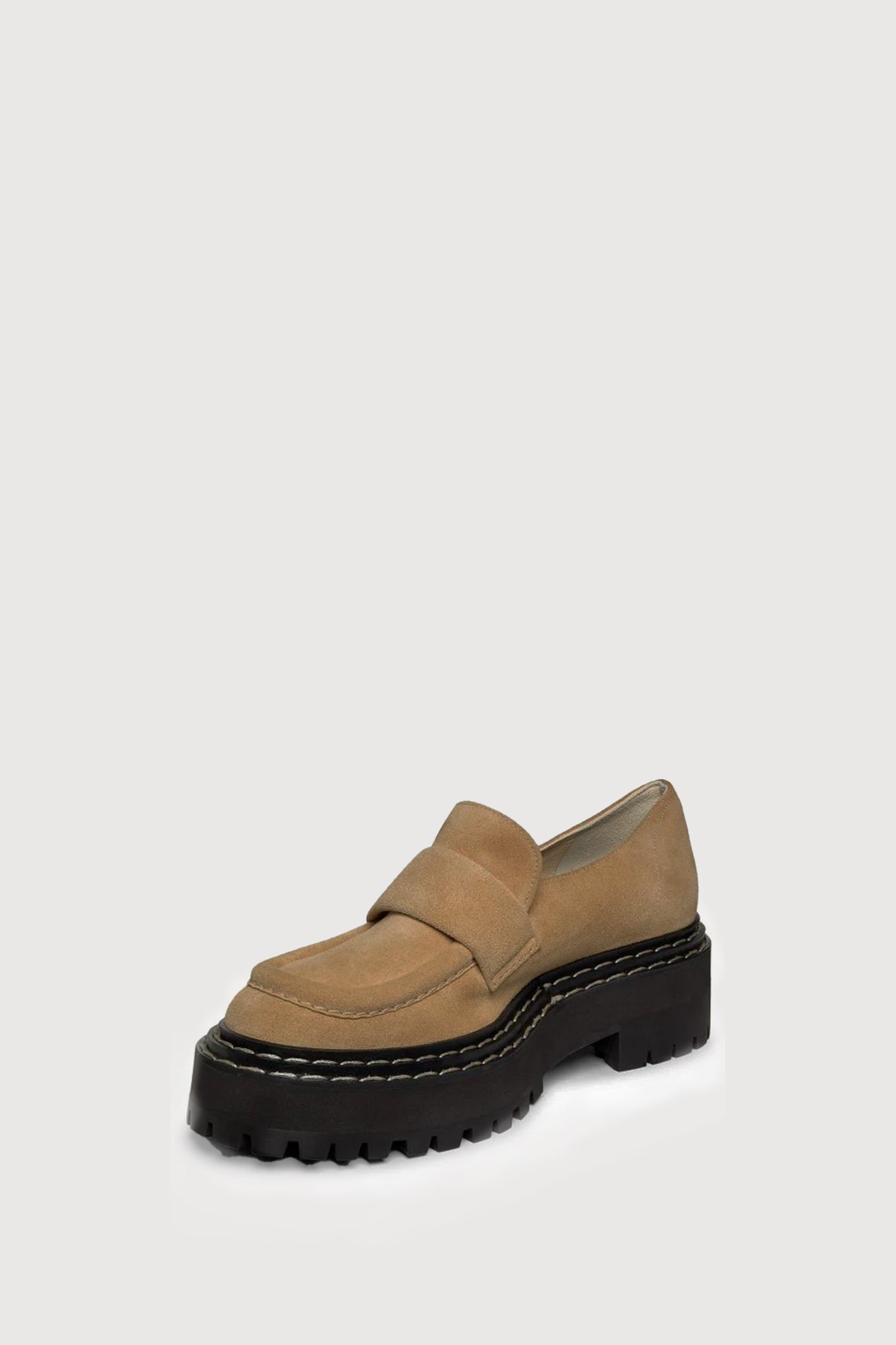 Lug Sole Loafer in Sand