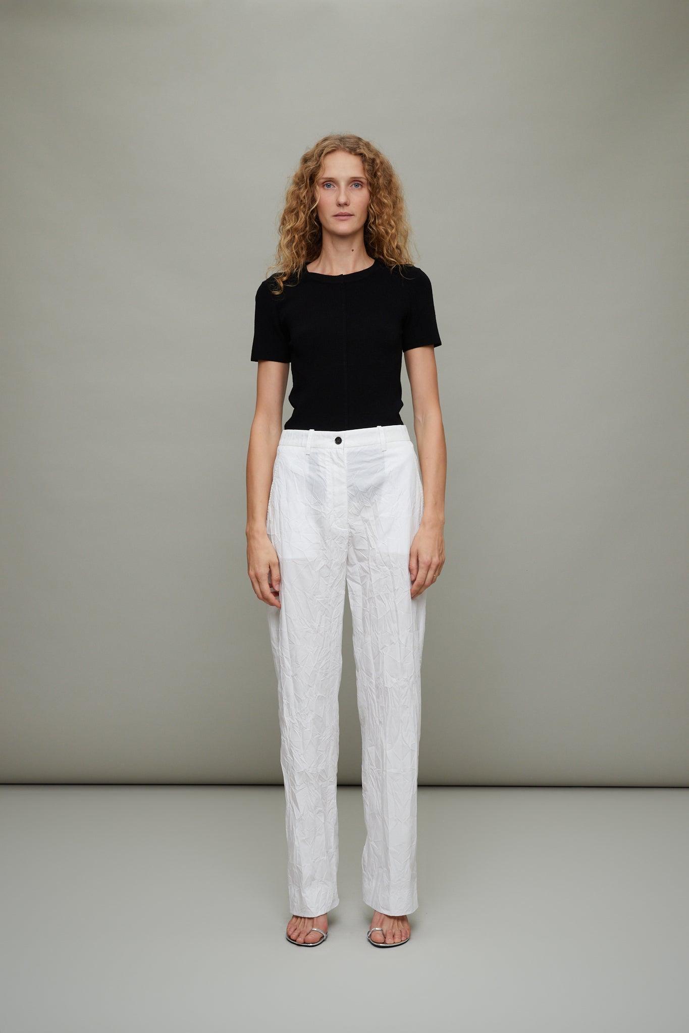 Rory Pant in Crinkle Cotton Poplin