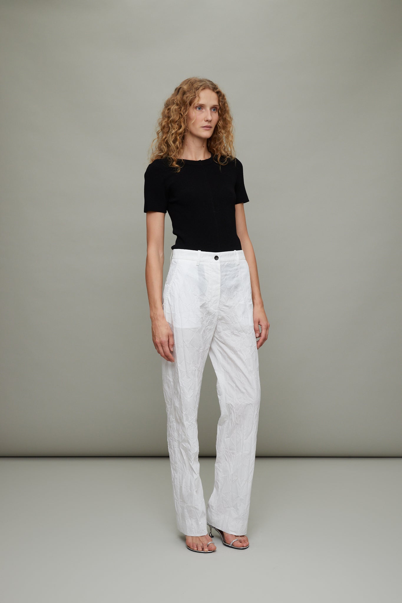 Rory Pant in Crinkle Cotton Poplin