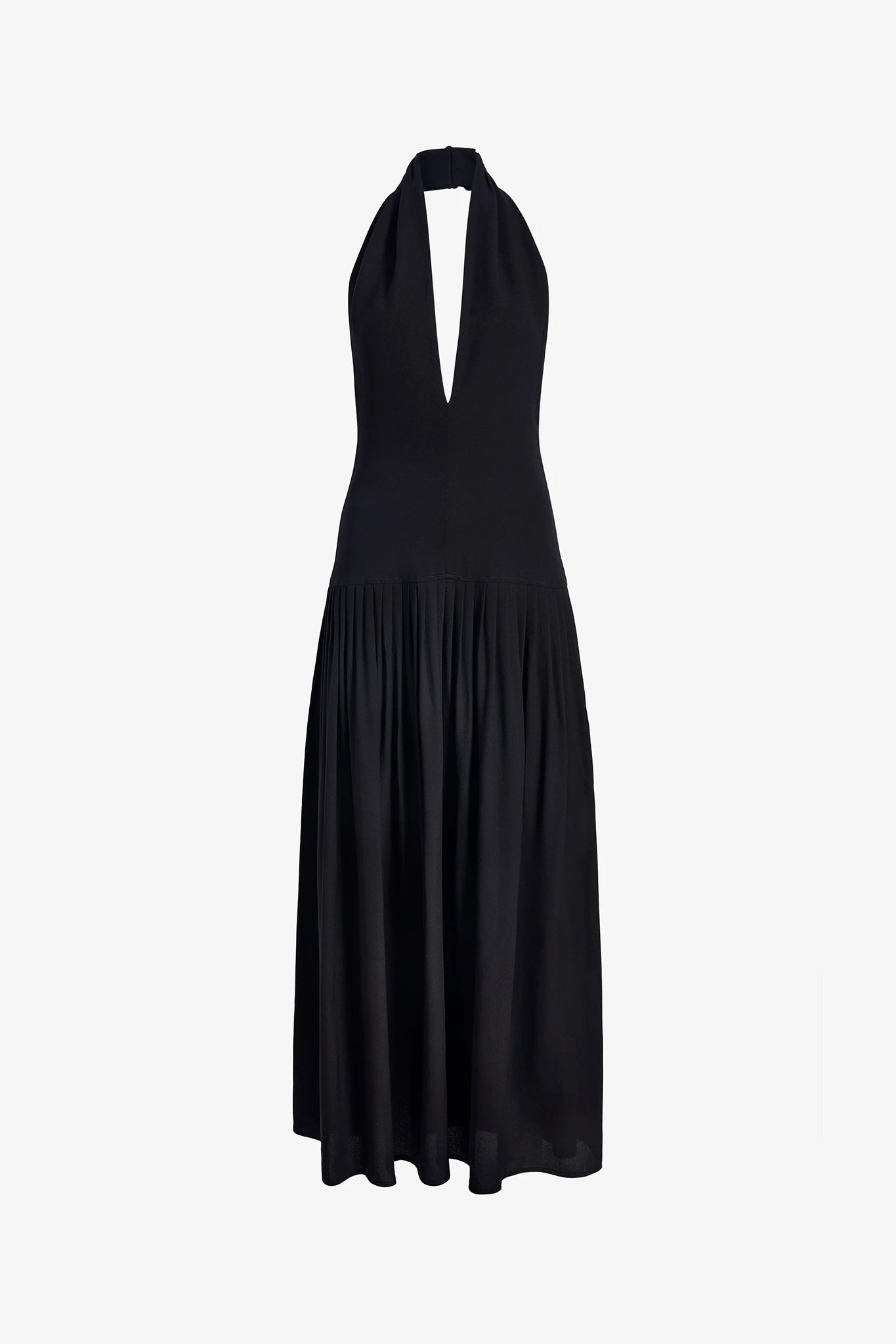 Tala Dress in Black Viscose Georgette
