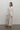 Mandarin Closure Silk Dress in Off-White