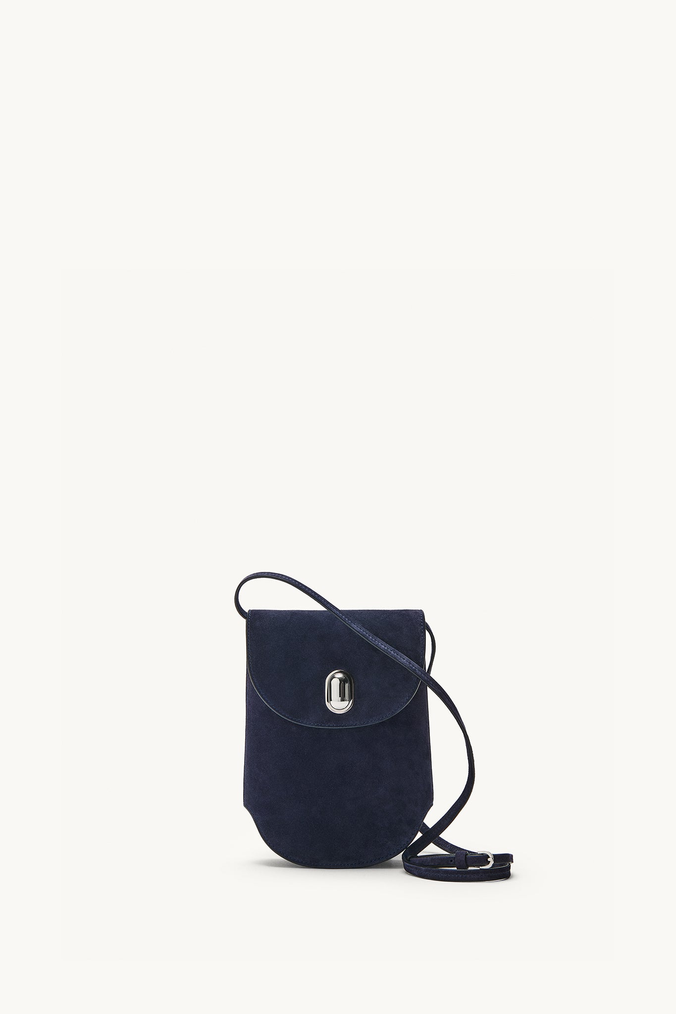 Tondo Pouch in Navy Suede