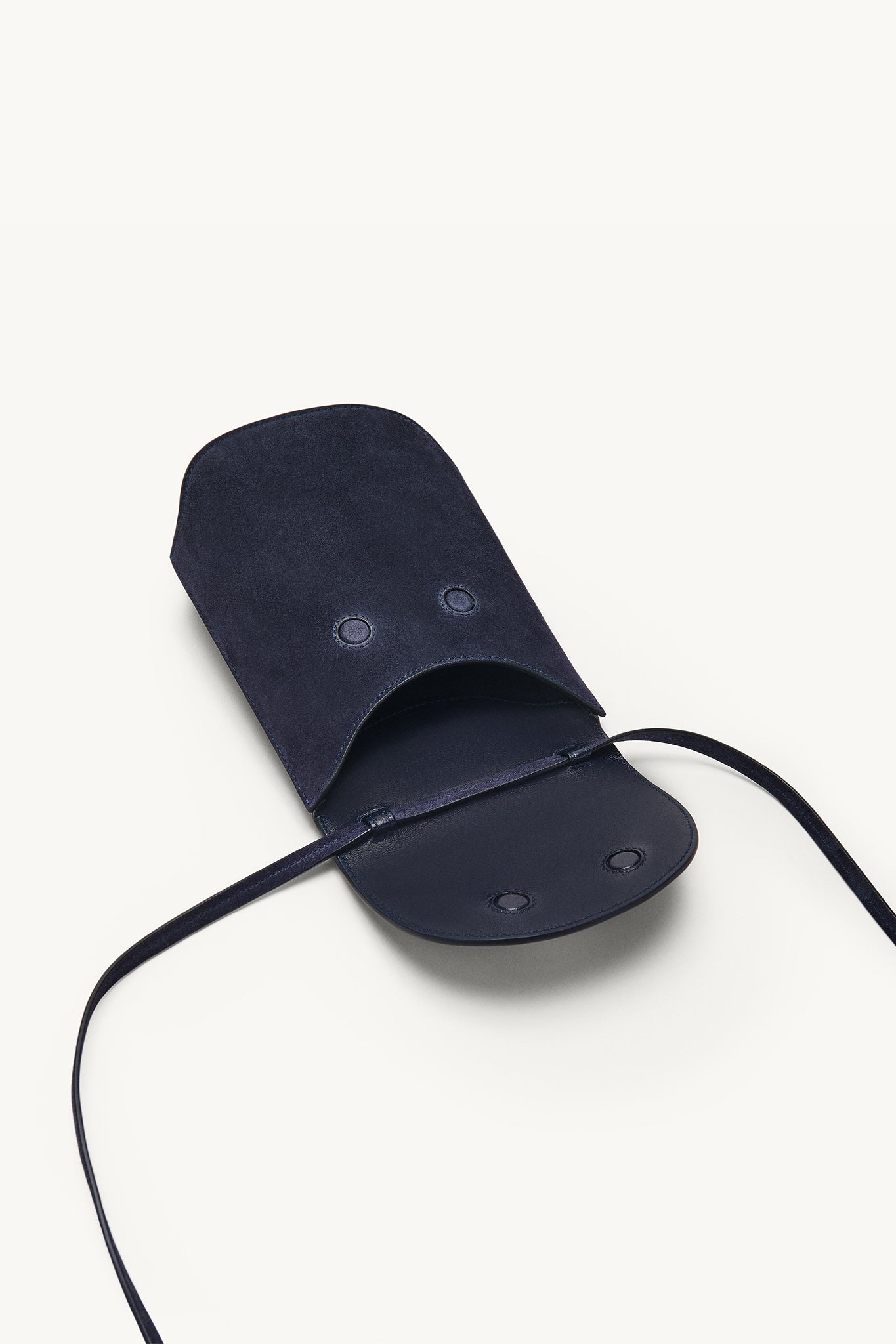 Tondo Pouch in Navy Suede