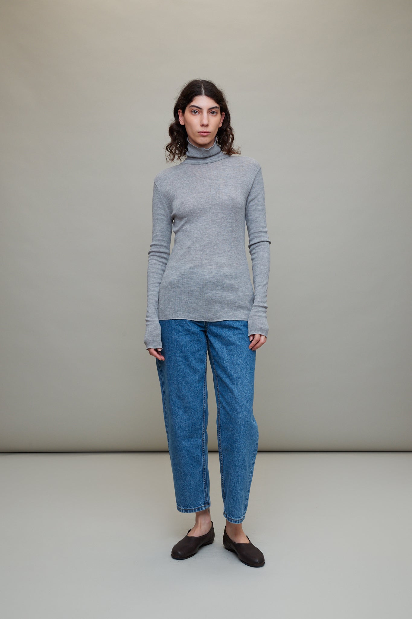 Esme Turtleneck in Grey Melange