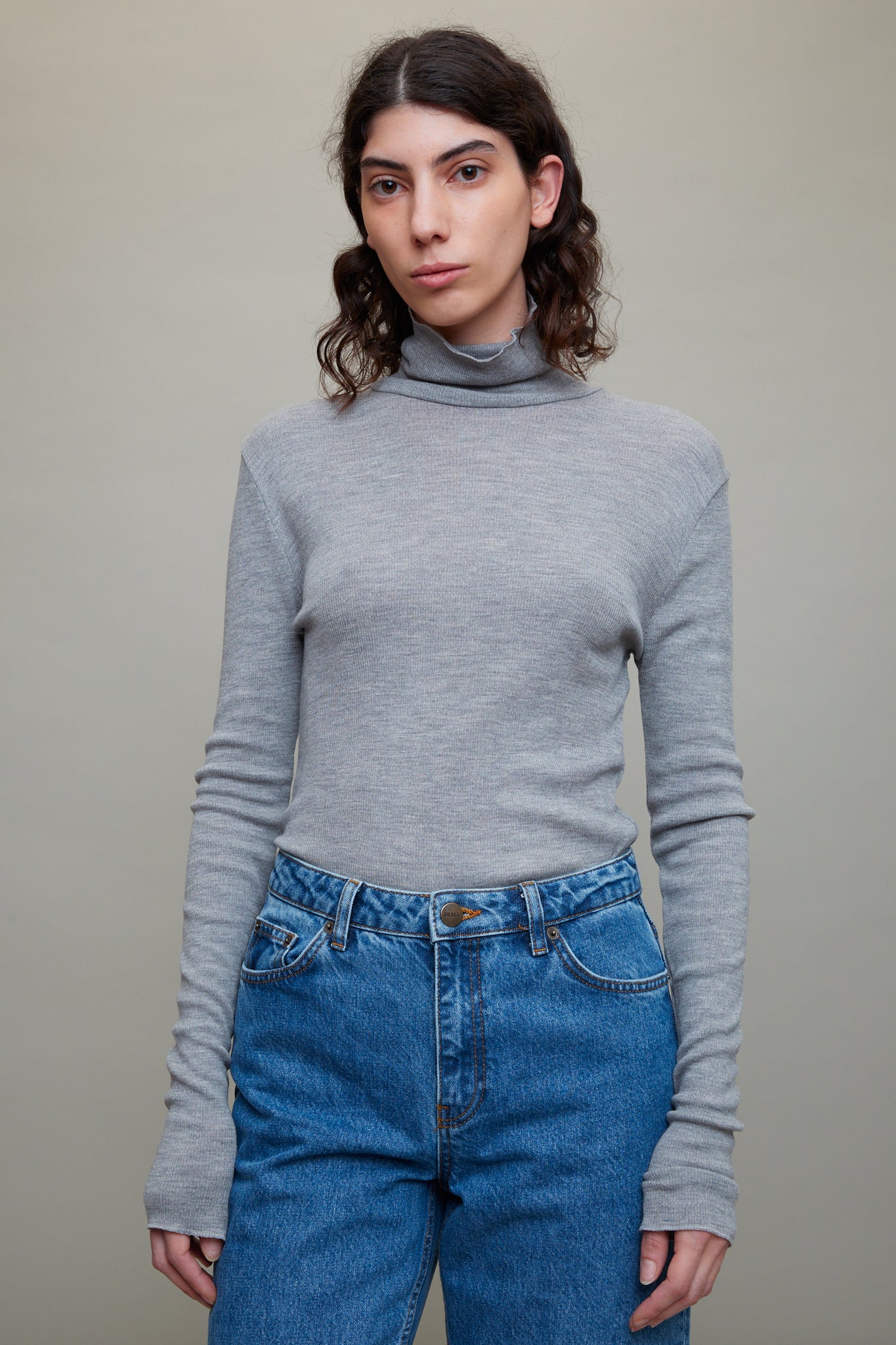 Esme Turtleneck in Grey Melange