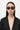 90's Slim Oval Sunglasses in Black
