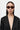 90's Slim Oval Sunglasses in Black/Brown