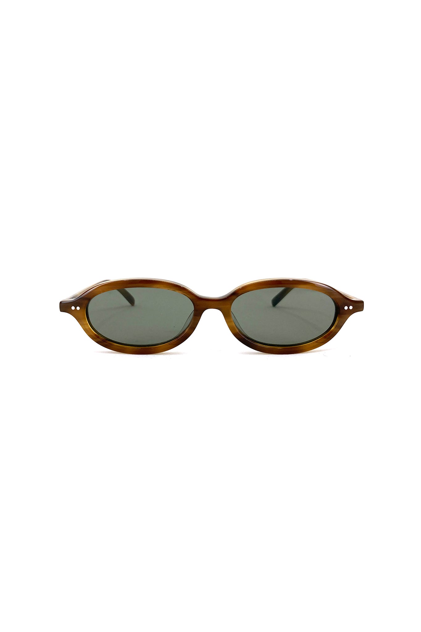 90s Slim Oval Sunglasses in Tortoiseshell