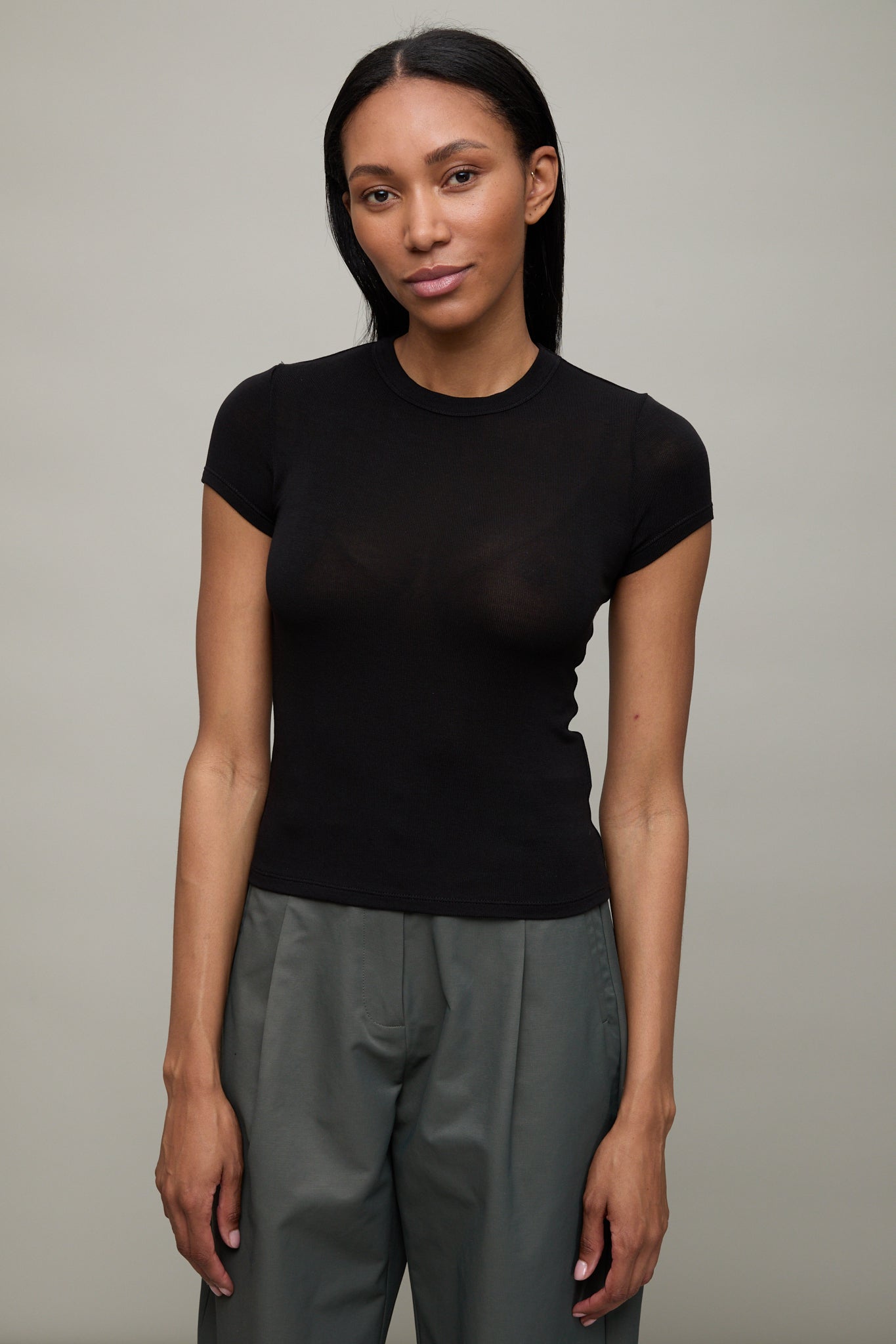 Jersey Baby Tee in Black