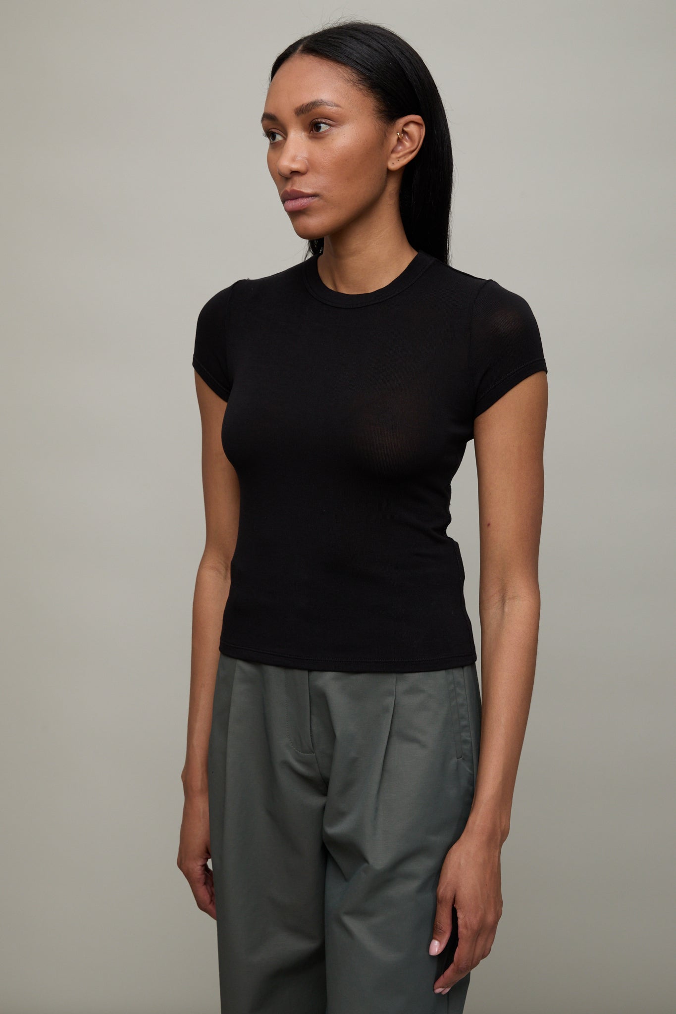 Jersey Baby Tee in Black