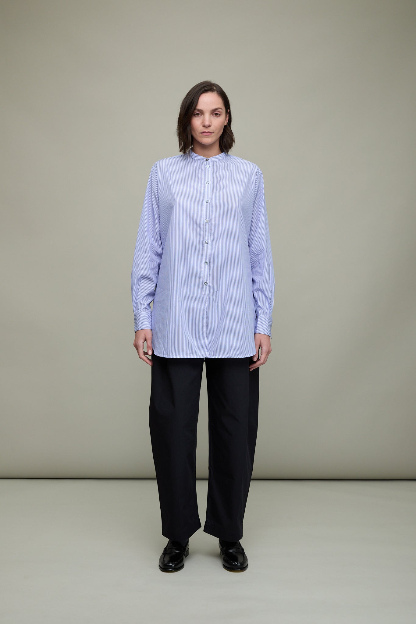 Cici Banker Stripe Shirt in Blue