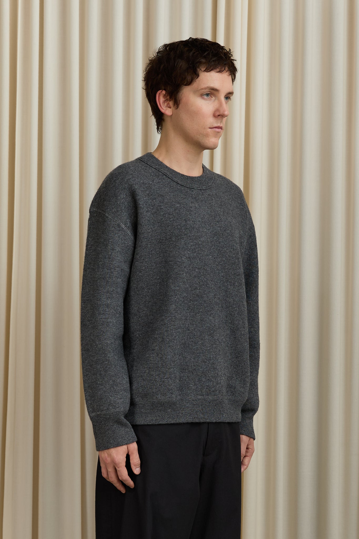 Moray Cashmere Double Sweatshirt in Grey