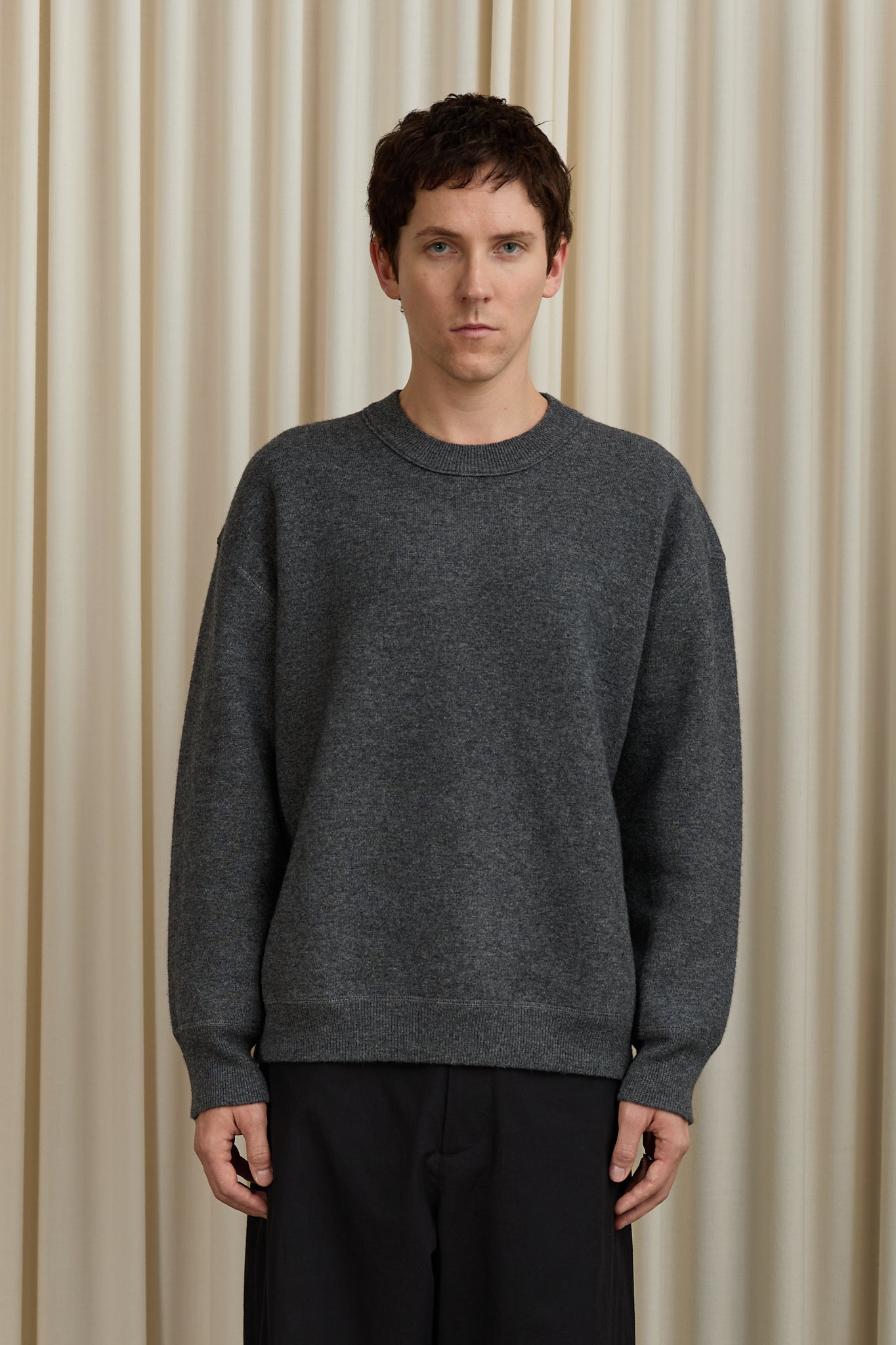 Moray Cashmere Double Sweatshirt in Grey