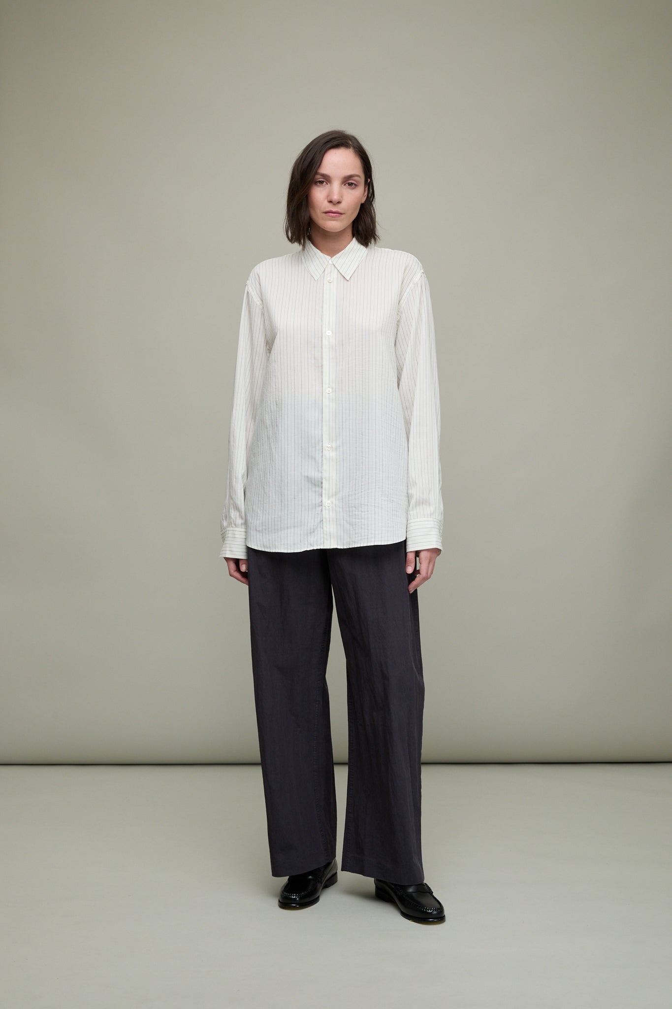 View Silk Shirt in Off-White