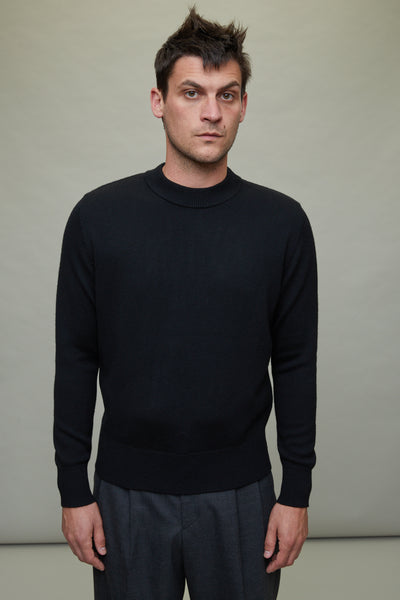 【L】ENNOY MERINO WOOL SWEATER (BLACK) L MERINO WOOL CREW-NECK SWEATER - BLACK | COS GB