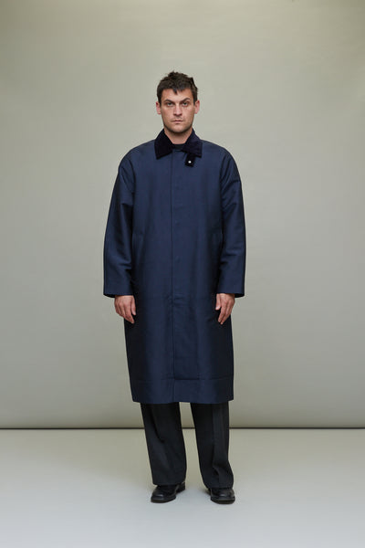 Raglan Coat in Navy – L'ENSEMBLE