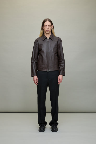 美品✨【ALUDE】short leather jacket Sunflower_Short_Leather_Jacket