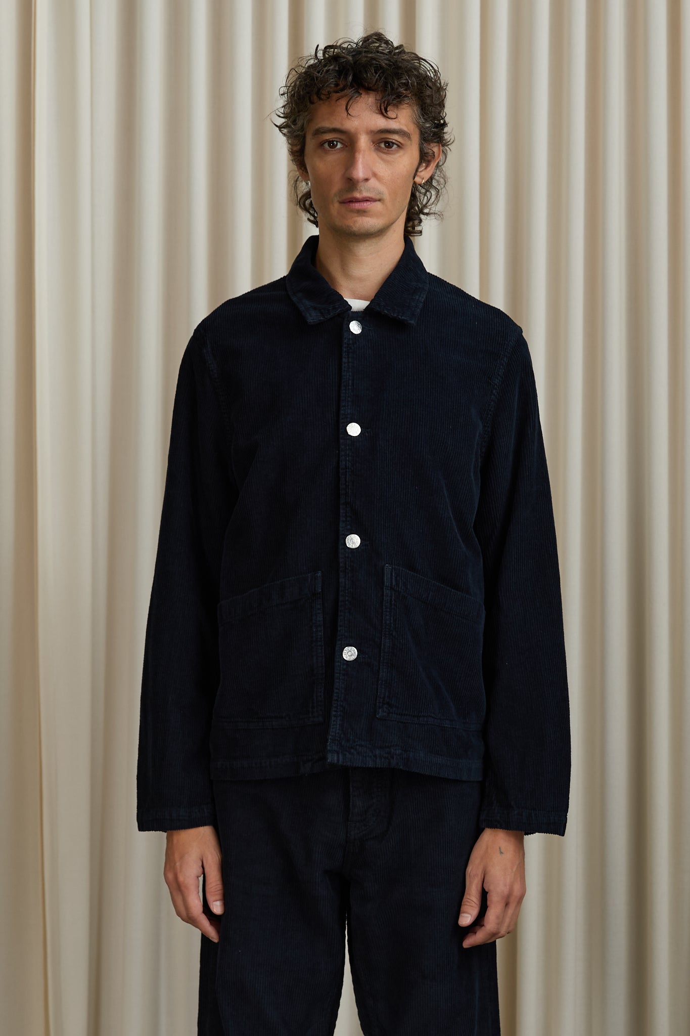 Worker Corduroy Jacket in Navy