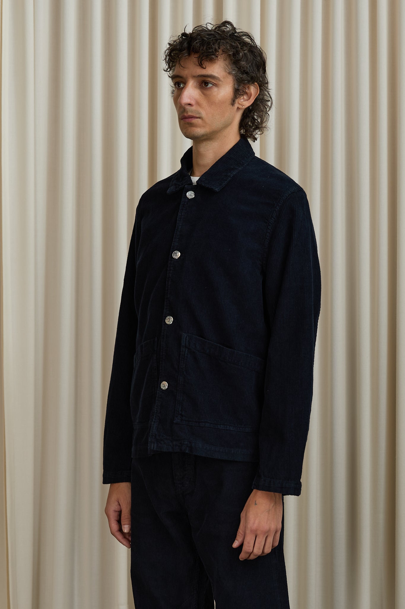 Worker Corduroy Jacket in Navy
