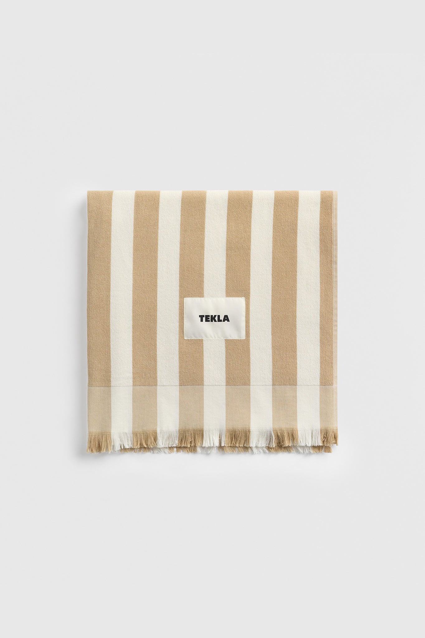 Beach Terry Towel in Brown Stripes