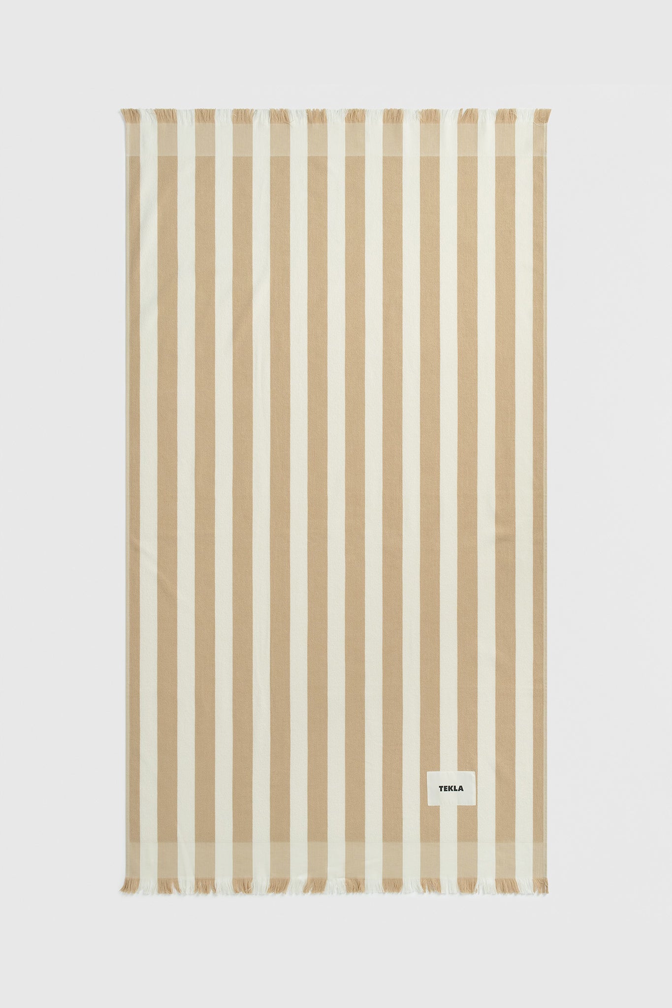 Beach Terry Towel in Brown Stripes