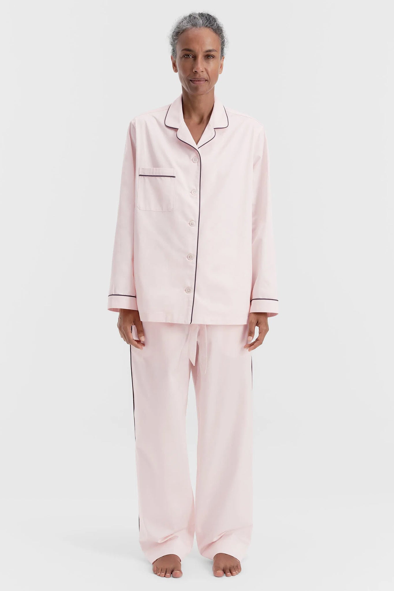 Sateen Pyjama Pants in Pink