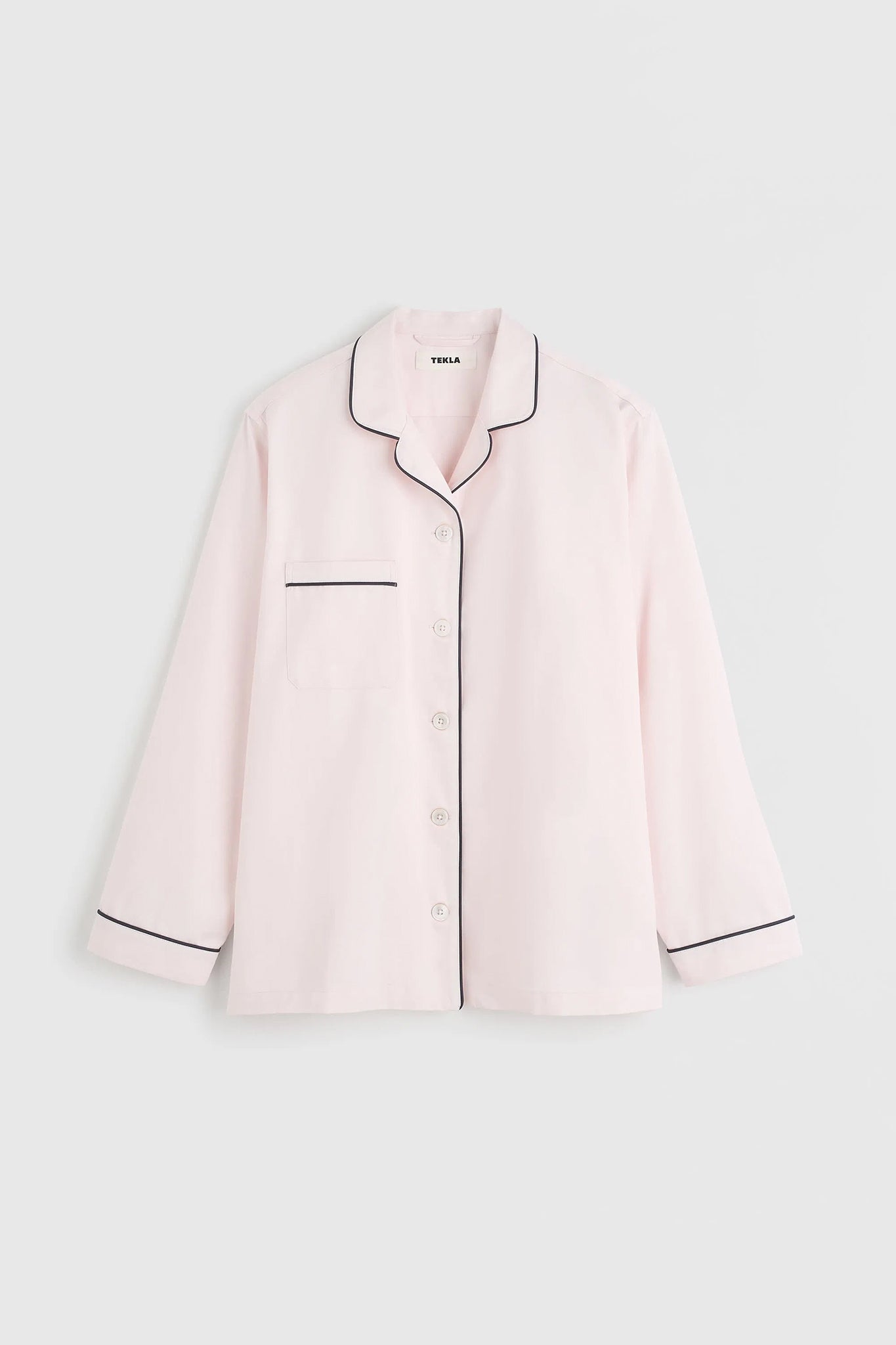 Sateen Pyjama Shirt in Pink