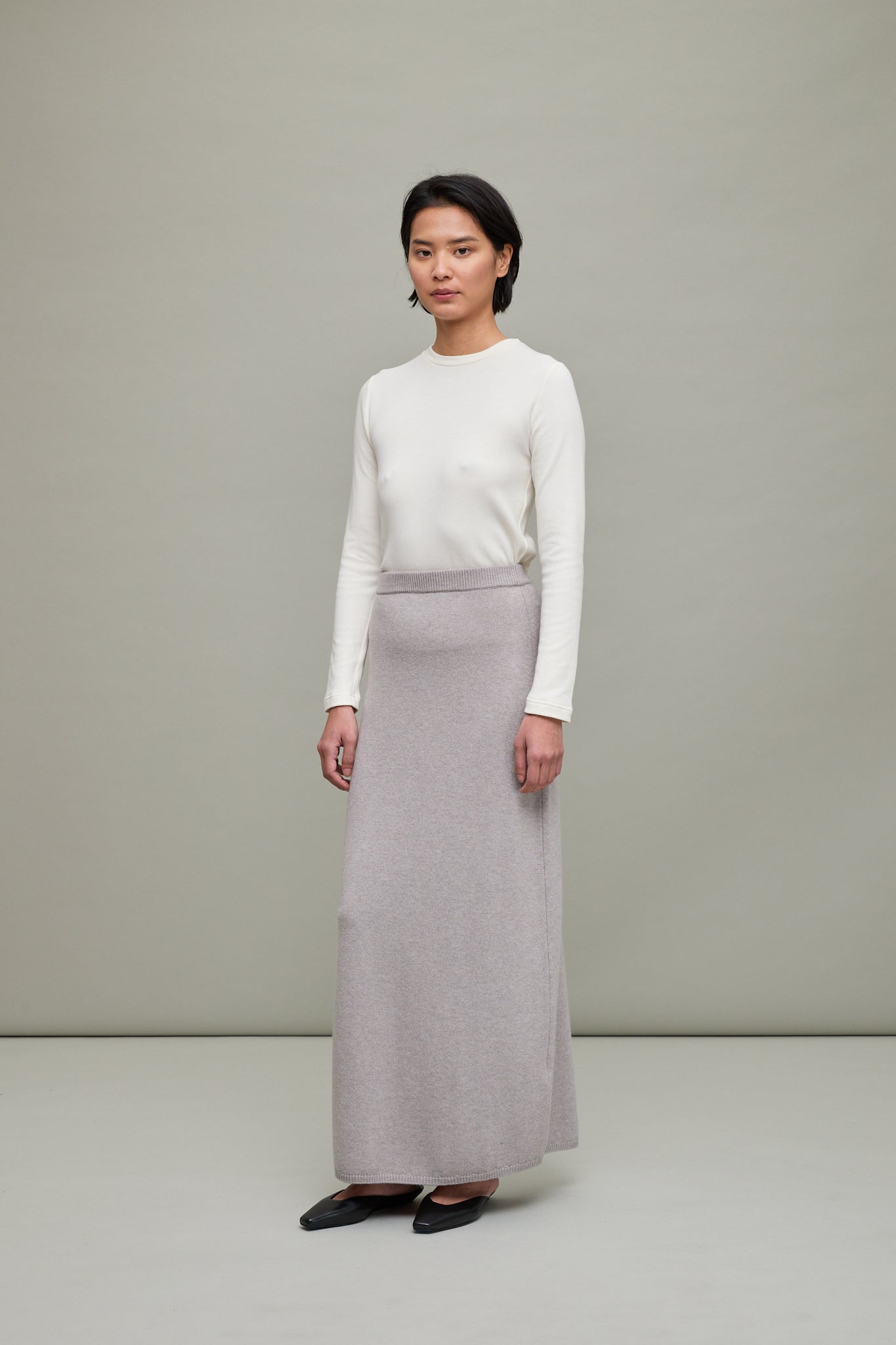 Nellie Cashmere Skirt in Grey