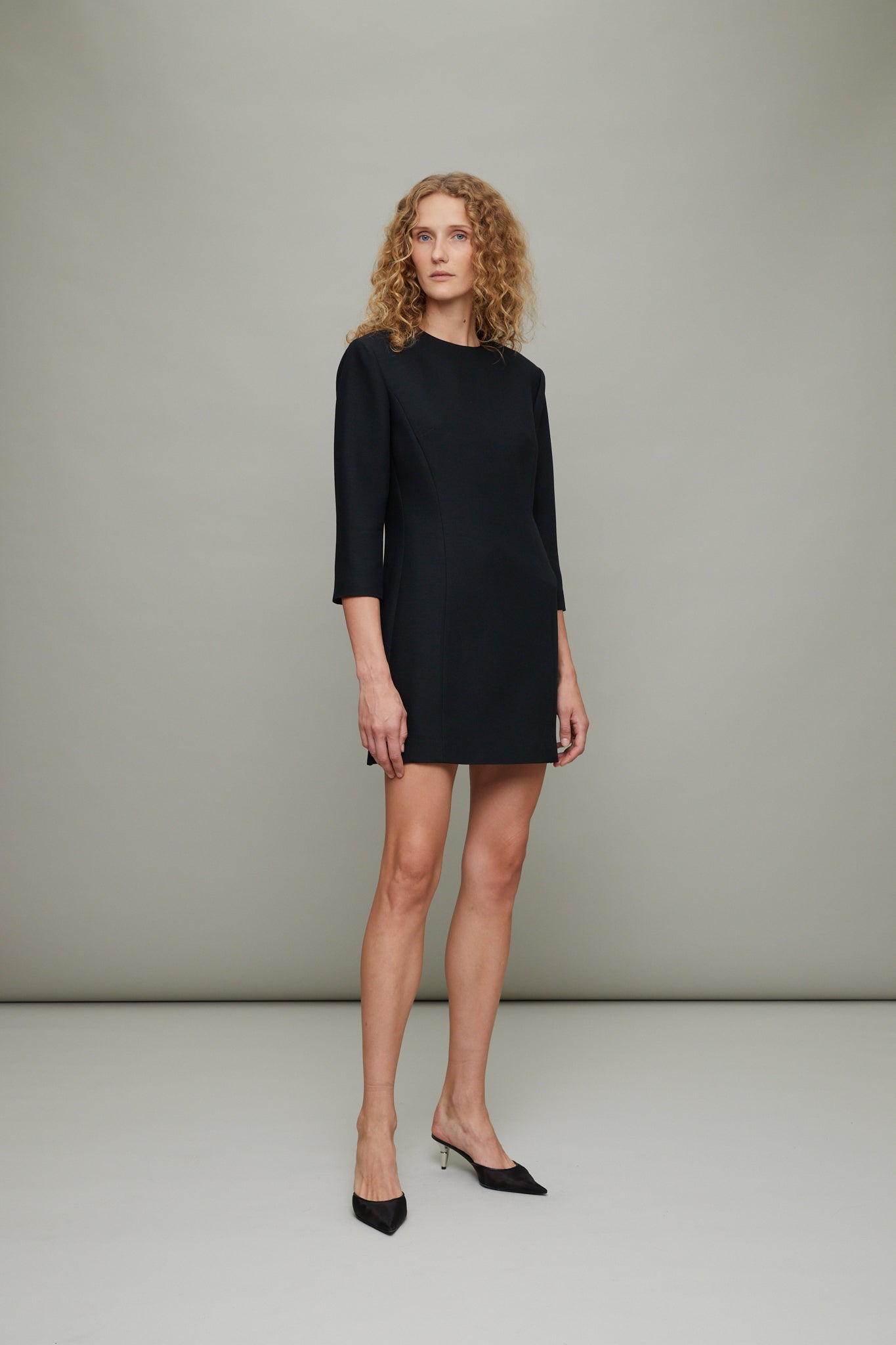 Dexter Wool Dress in Black