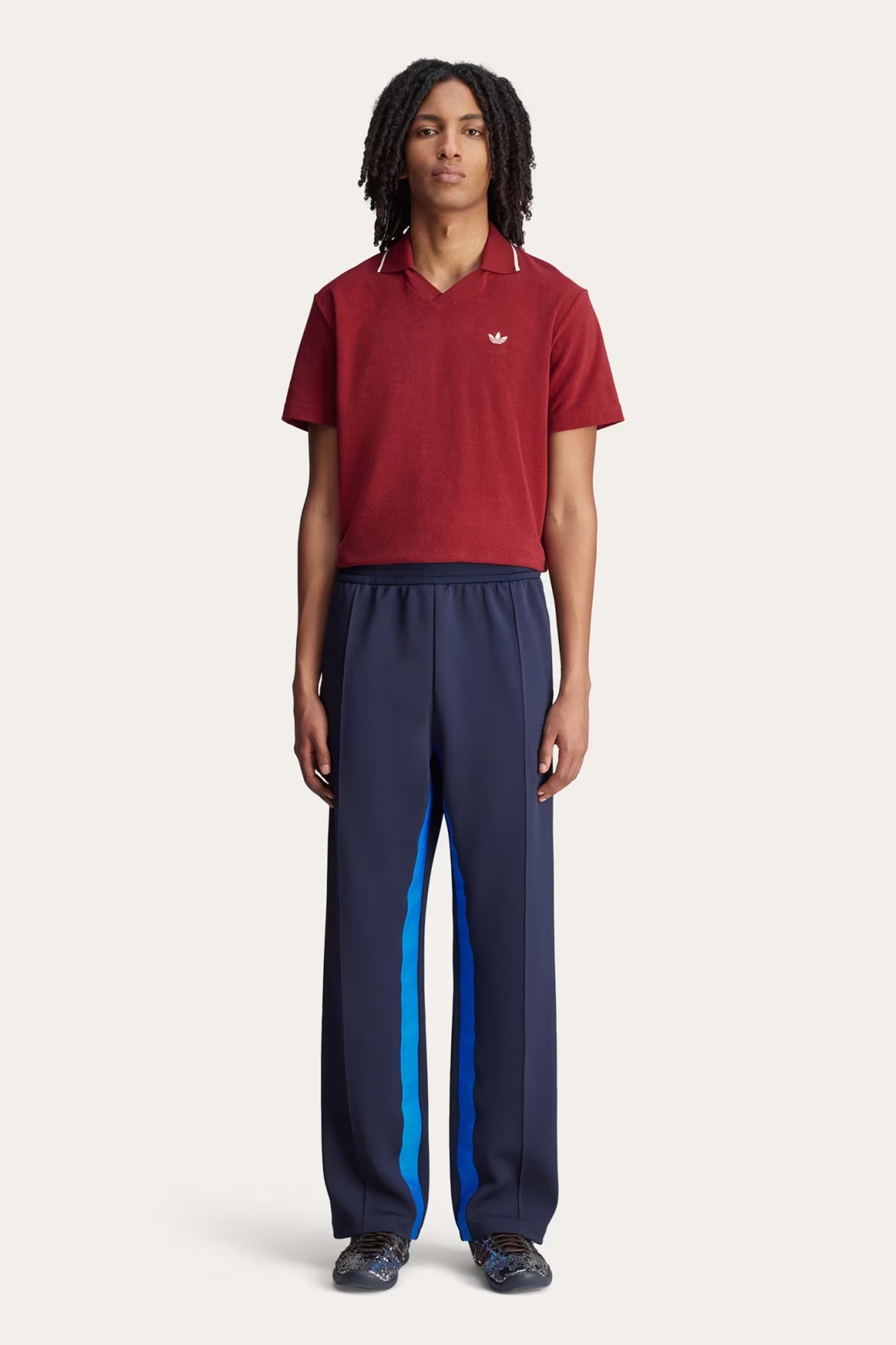 WB Pique Track Pant in Navy
