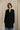 Crepe de Chine Collarless Jacket in Black