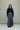 Cotton Crewneck Distressed Knit Cardigan in Black