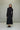 Extra Long Sleeve High Neck Top in Black